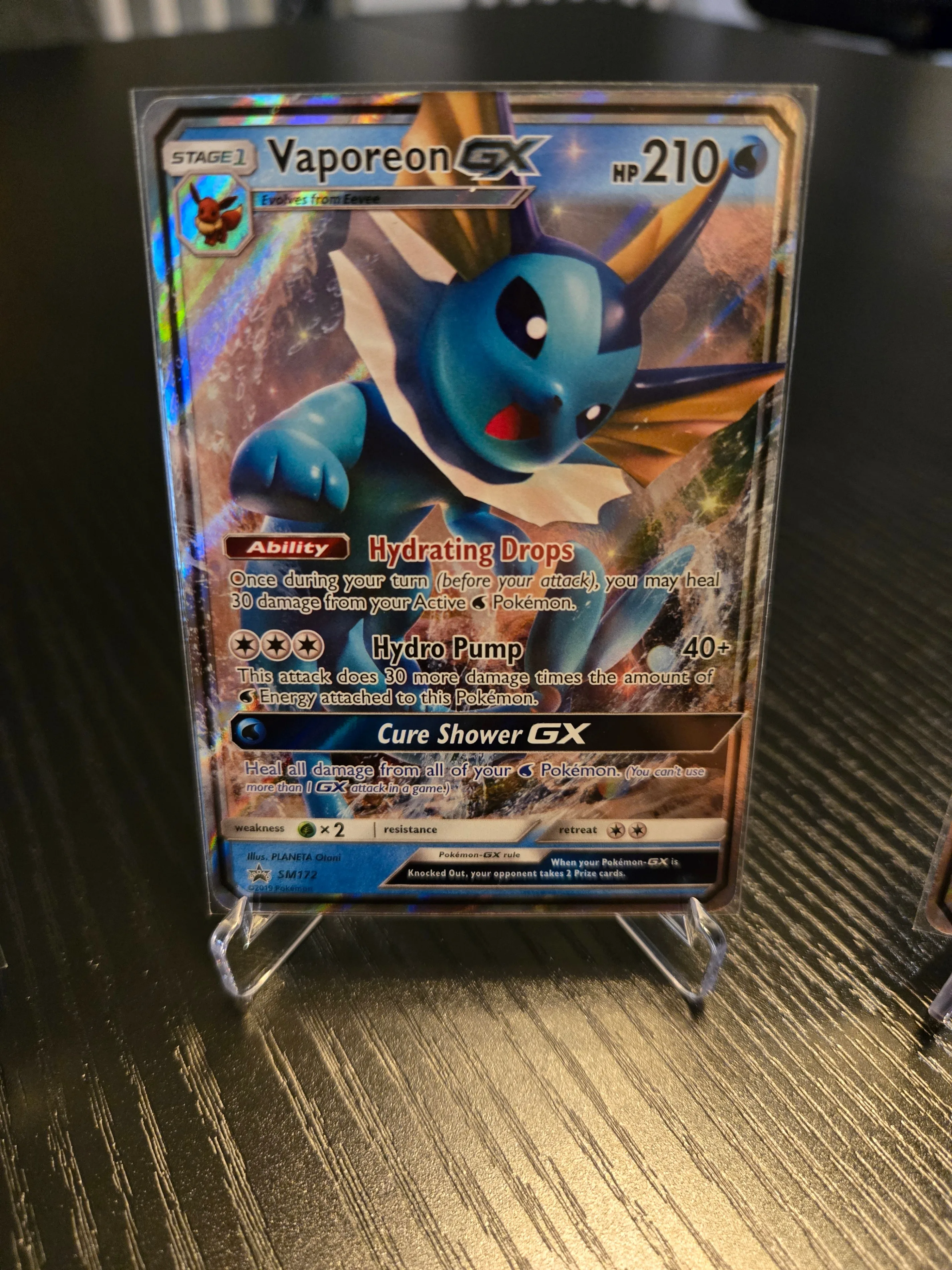 Vaporeon-GX (SM172) — Sun & Moon Black Star Promo — NM thumbnail