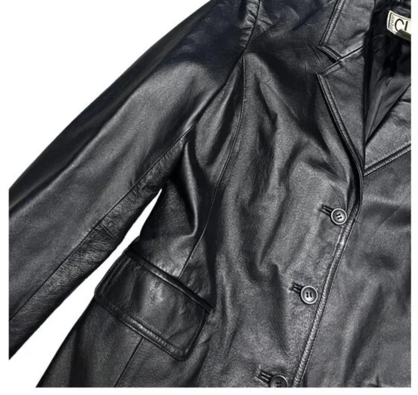 Vintage Y2K CLIO GENUINE LEATHER Luxury Designer Jacket - 10 - photo 4