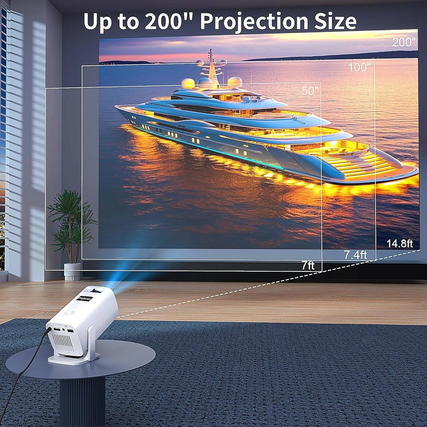 Compact 4K Mini Projector: Portable Cinematic Bliss image indicator(4)