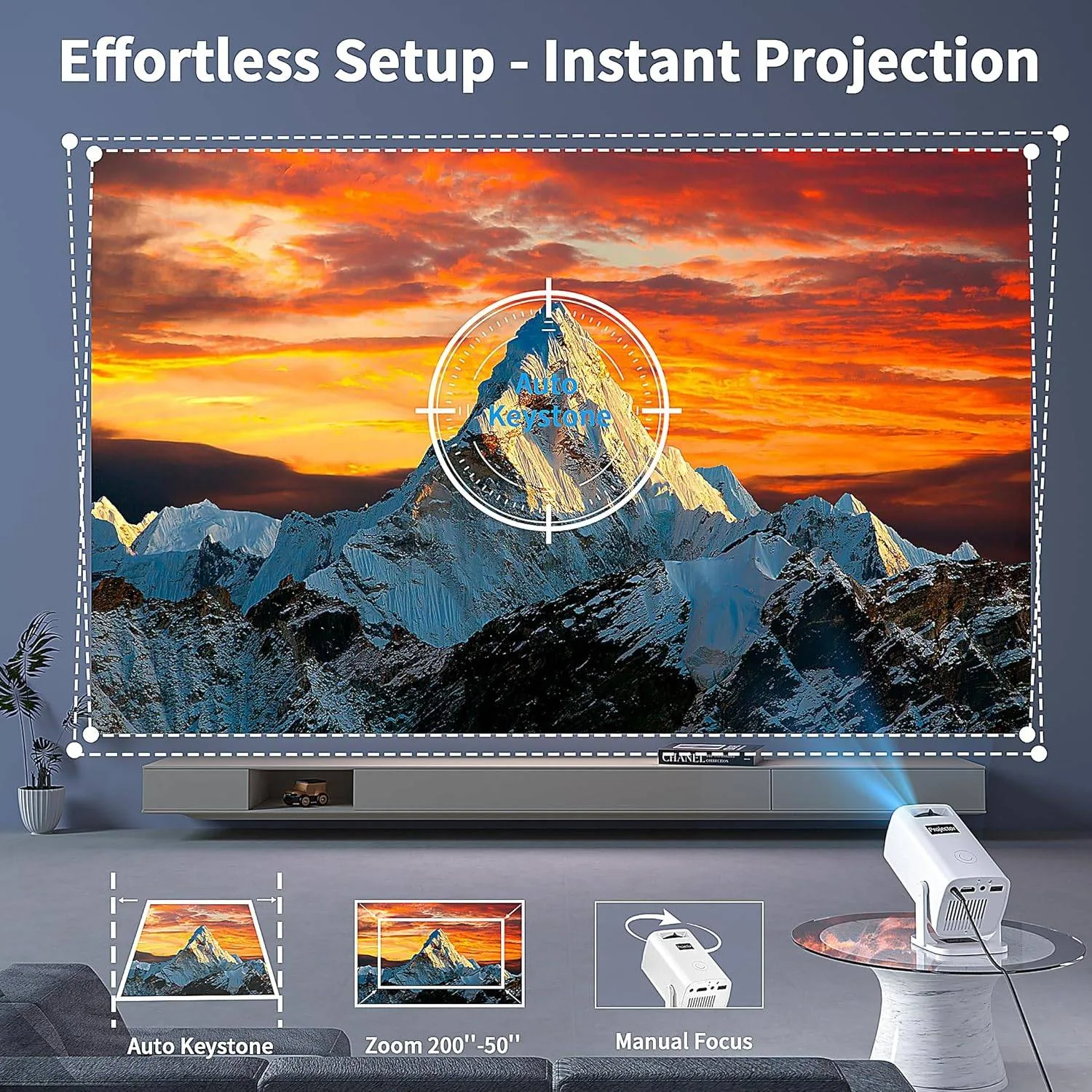 Compact 4K Mini Projector: Portable Cinematic Bliss image indicator(5)