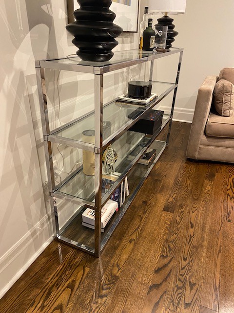 Vintage Chrome & Glass Console Table – 4-Tier – from Zig Zag - photo 4