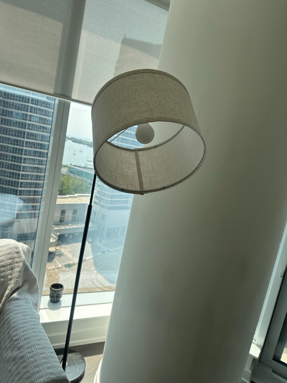 Floor Lamp for Light with Foot Switch Marble Base,inc Bulb