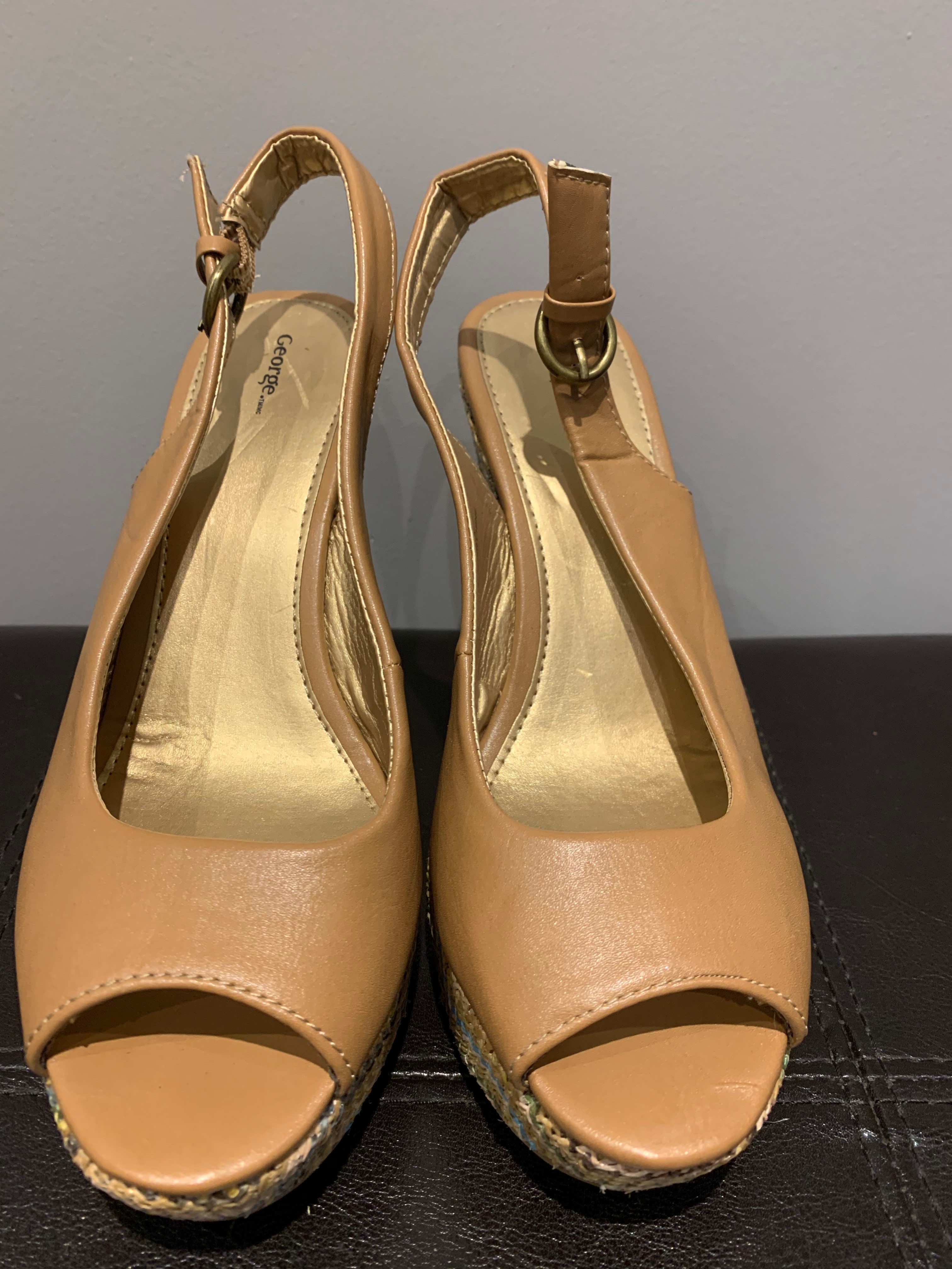 Tan Wedge Heels