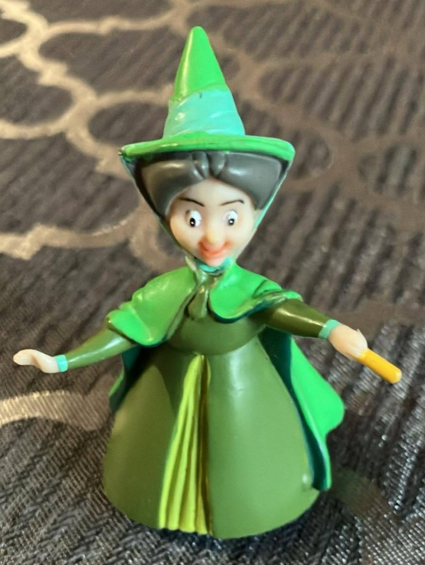 Disney Sleeping Beauty Green Fairy Fauna Figure - 3 Inches
