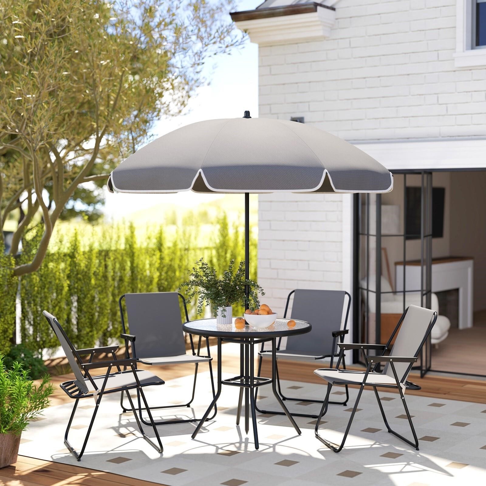 Outsunny 6 Pieces Patio Dining Set