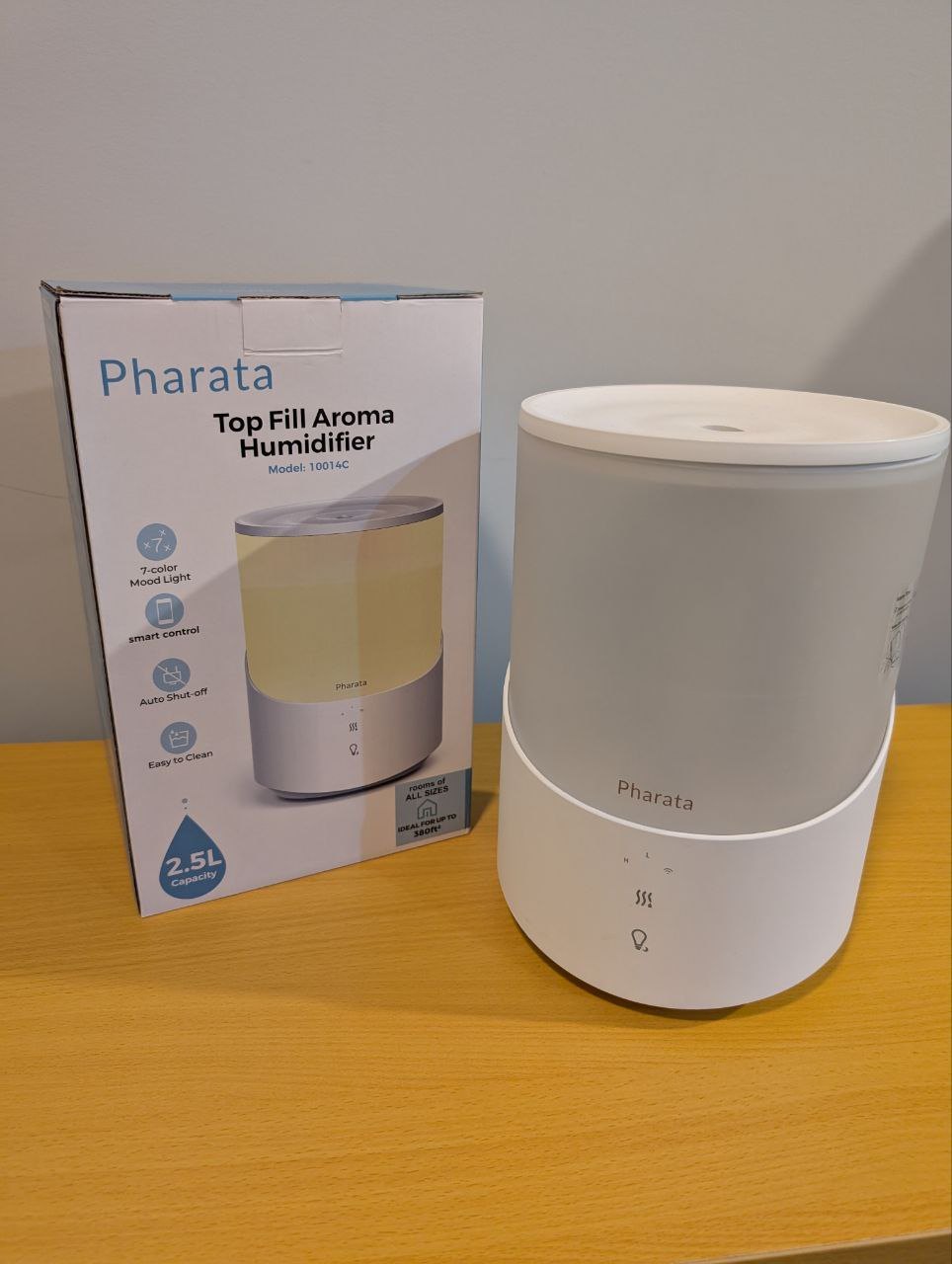 Smart humidifier 2.5 L - Like new; quiet and with oil diffuser