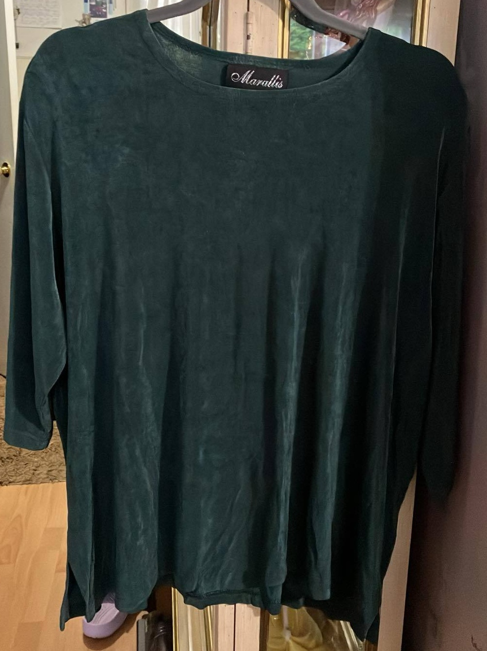 Women Dark Green Stretch Top - Size XXL