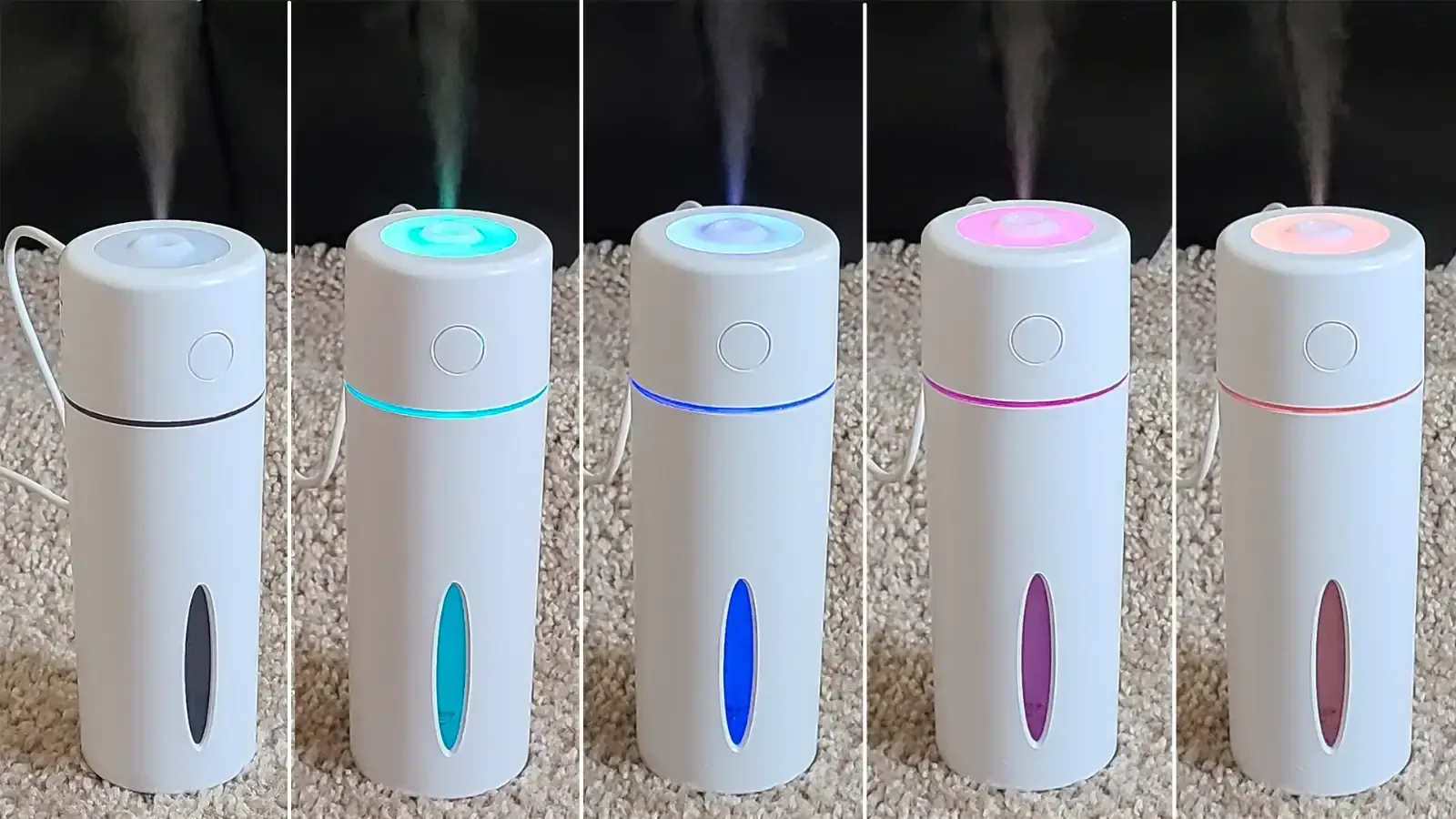 Portable Mini Humidifier with colour lights (1 pc) image indicator(2)