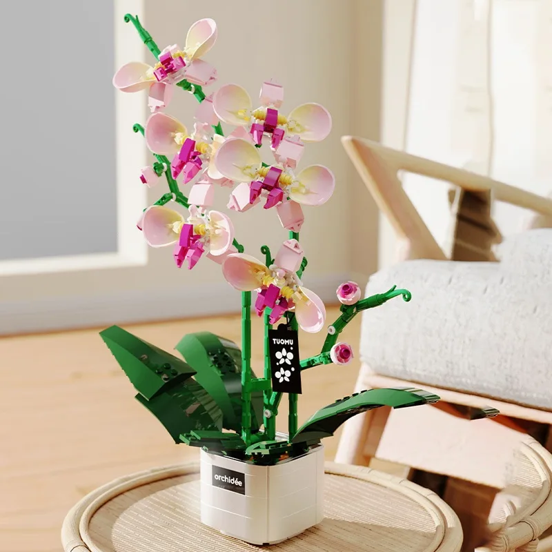 New In Box TuoMu T6005 Orchid Building Kit - Great Gift! image indicator(3)