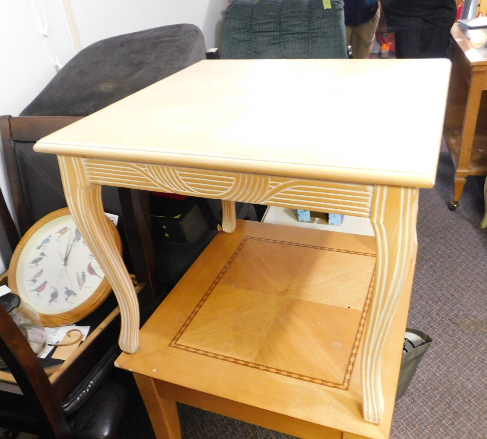 Whitewashed End Table or Coffee Table for Sale