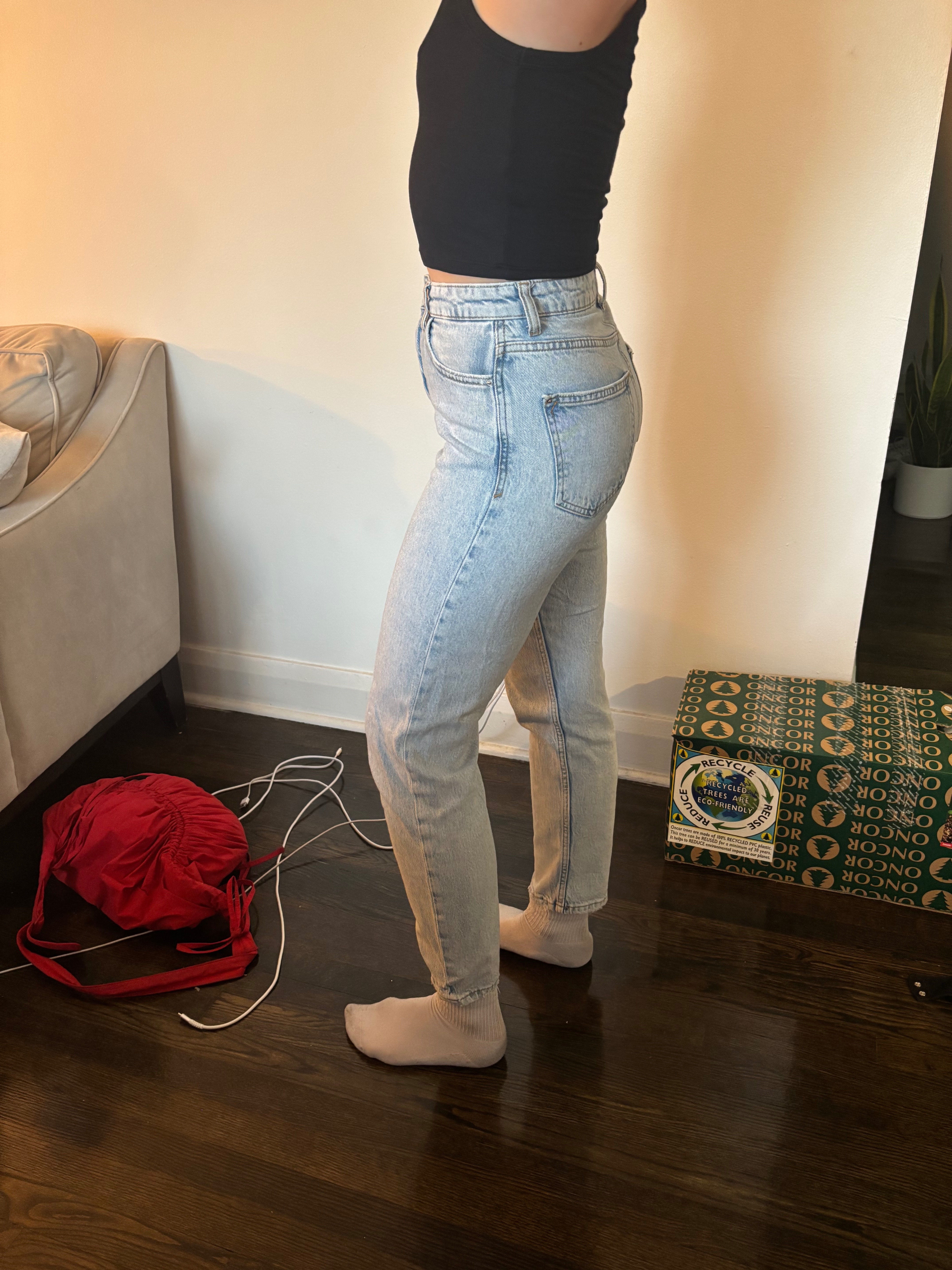 denim straight cut jeans - photo 3