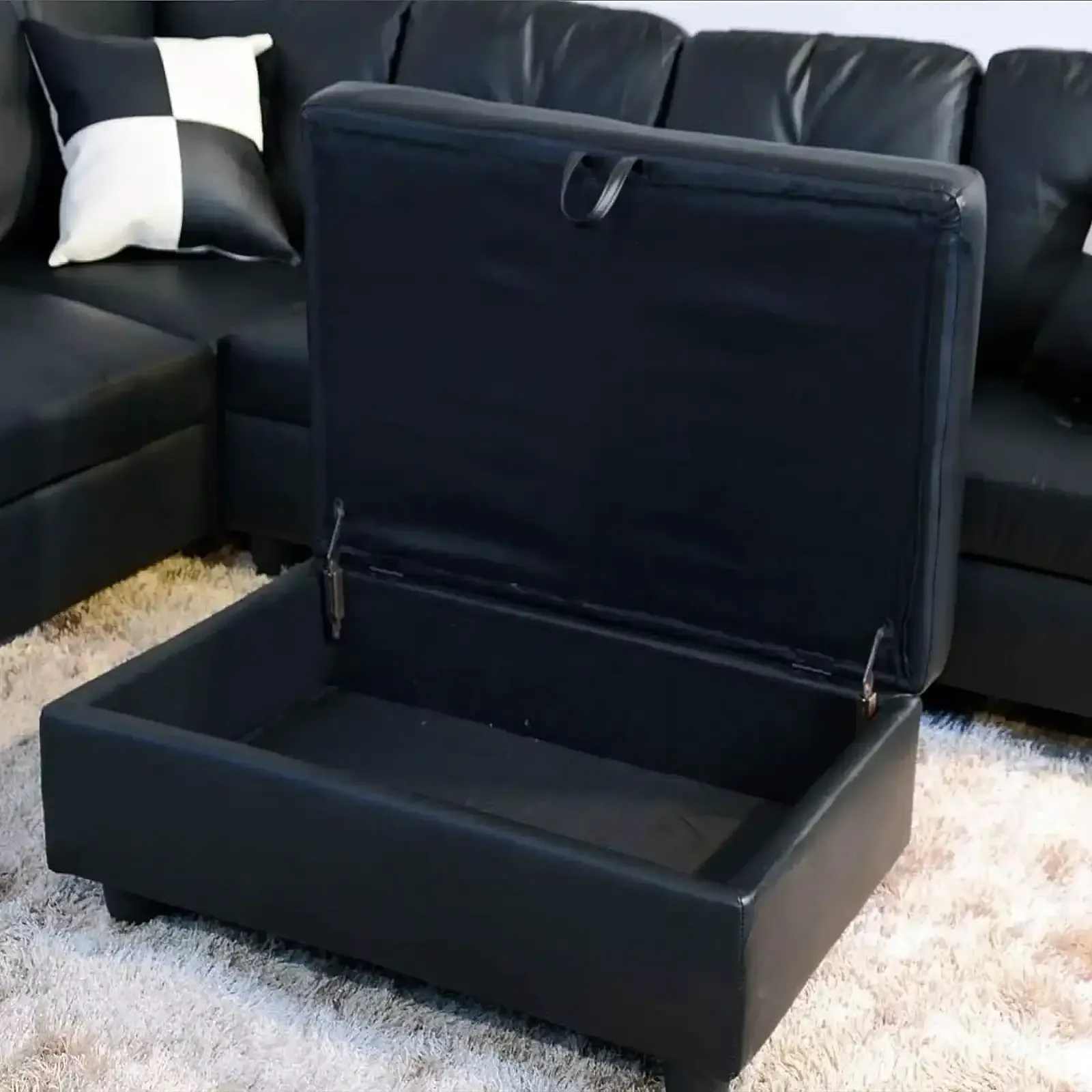 New Comfort Sectional Sofa With LHF Storage Chaise Now On Sale thumbnail
