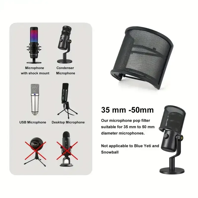 U-Shape Microphone Pop Filter image indicator(5)