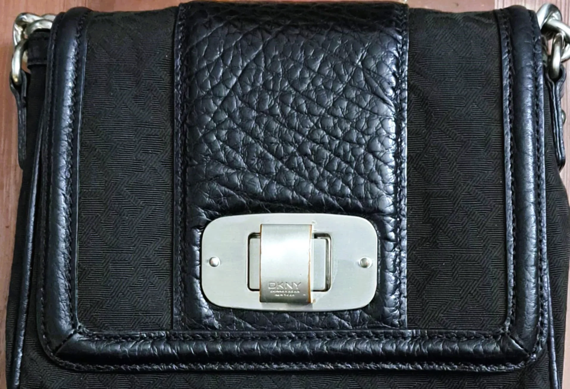 Authentic DKNY Monogram Leather Crossbody image indicator(4)