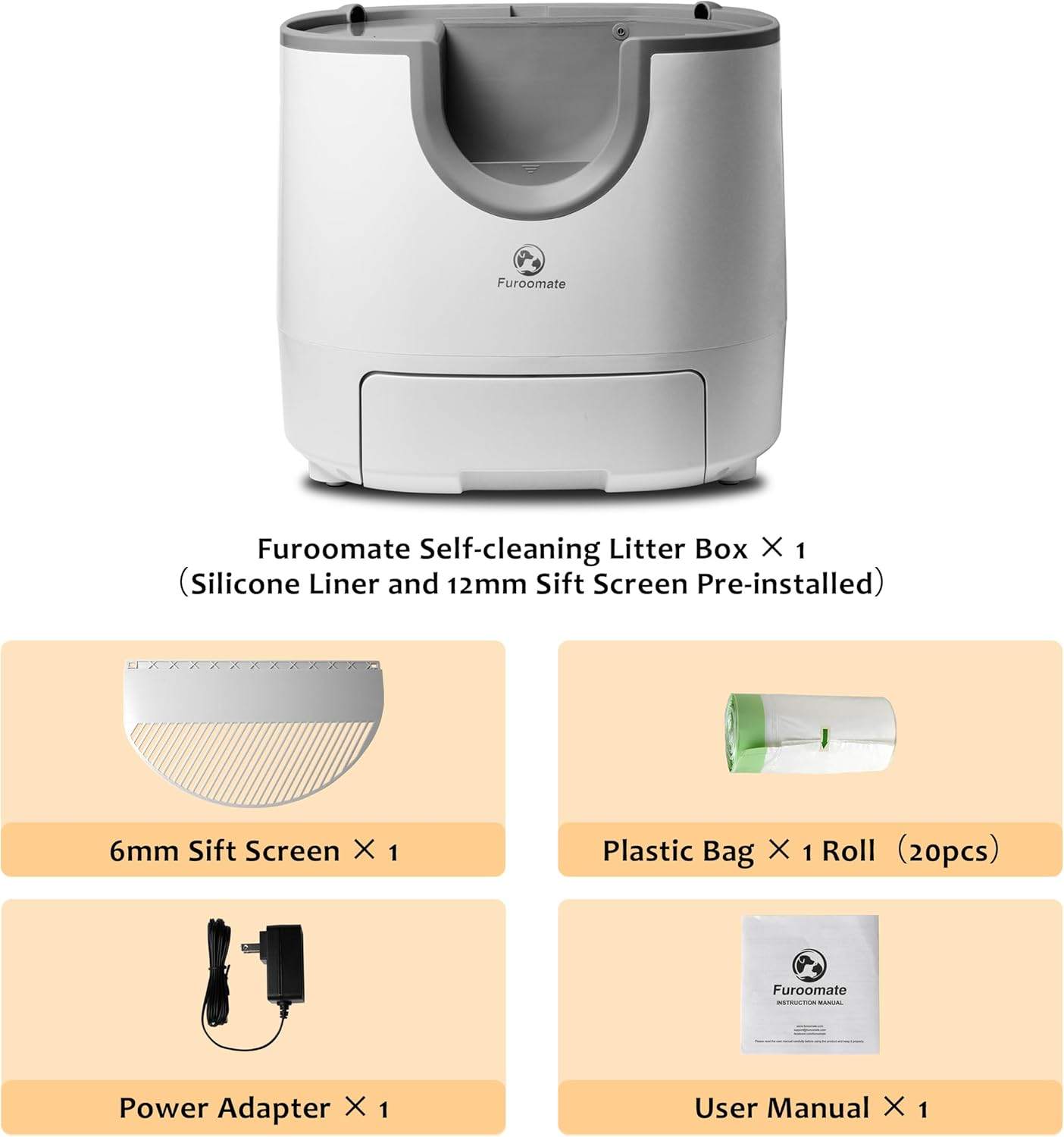 Furoomate Self-Cleaning Cat Litter Box – Large, Automatic - photo 5