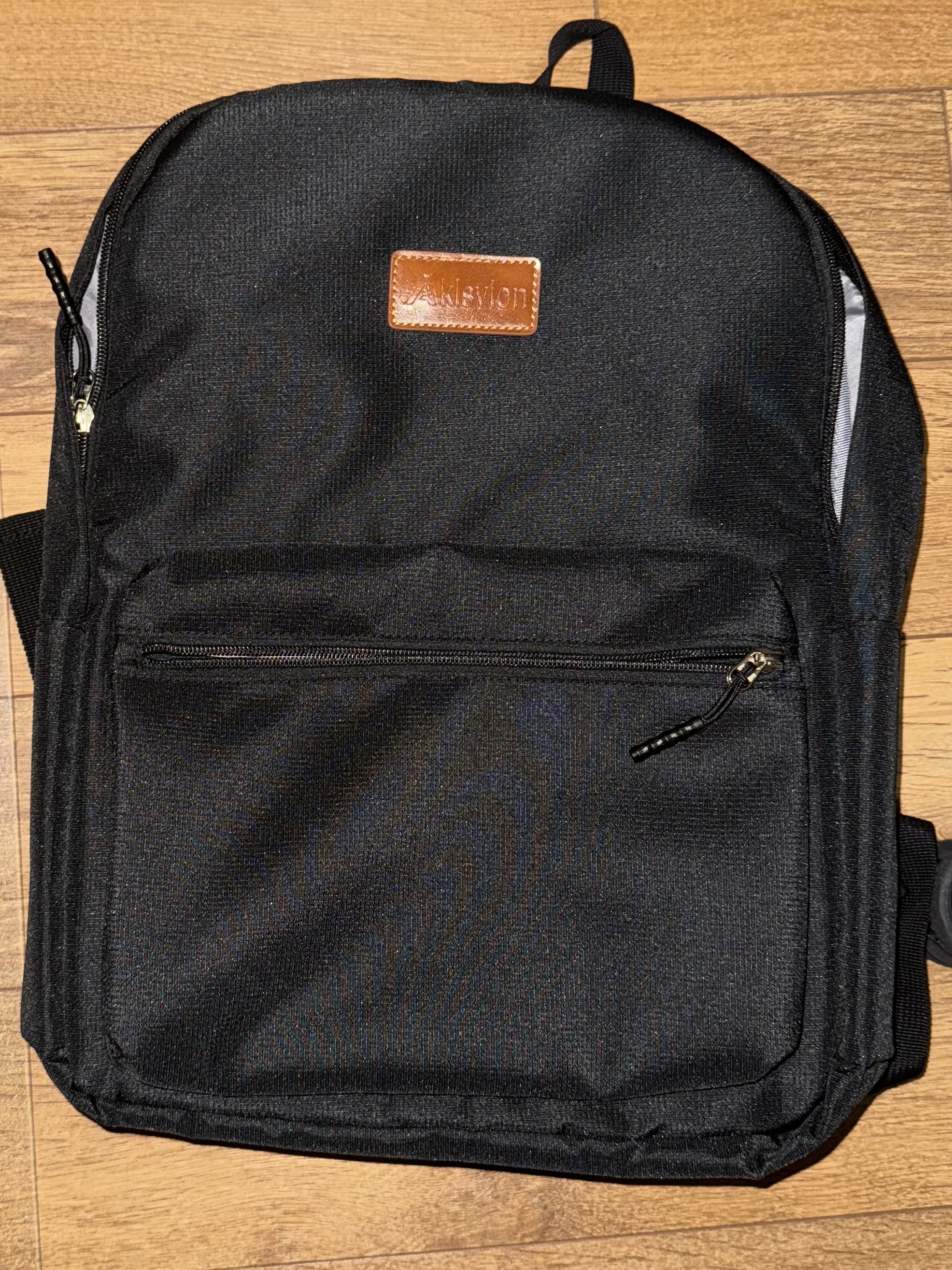 Aklsvion 20-Inch Carry-On Luggage with Backpack (Black) - photo 3