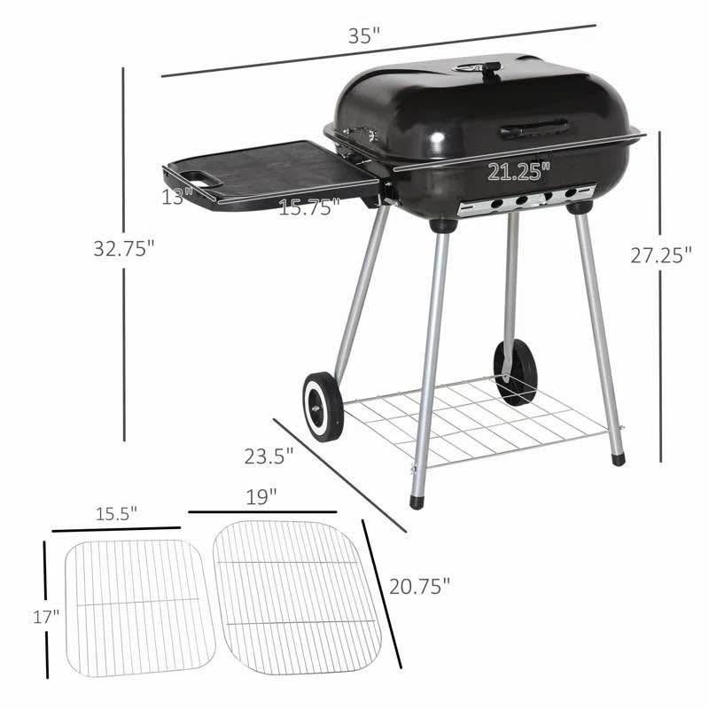 Portable Charcoal Kettle BBQ Grill - photo 2