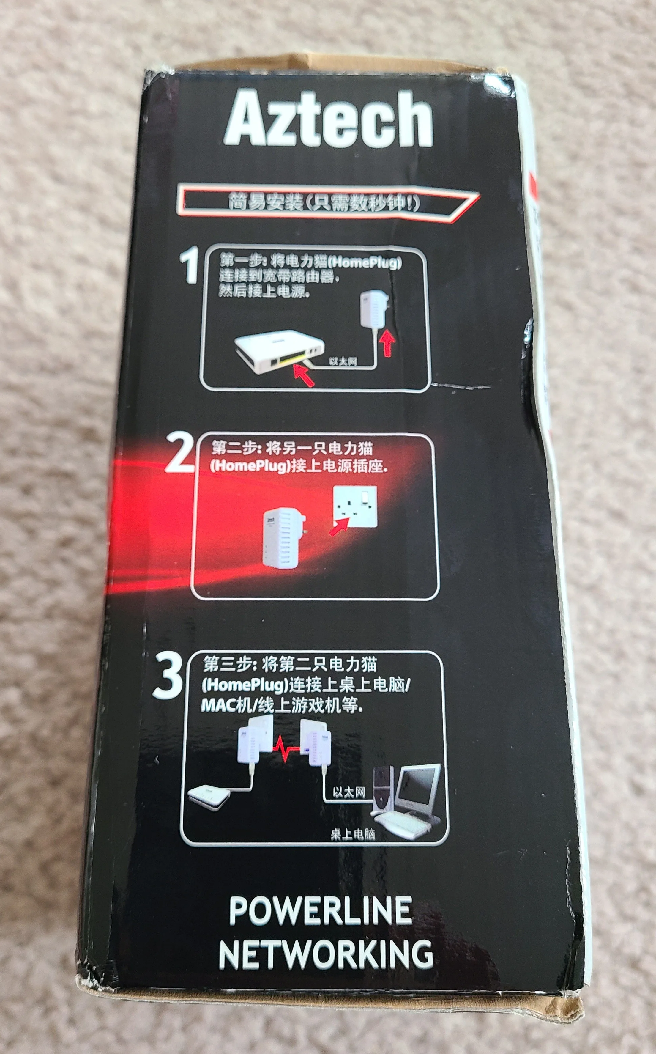 Aztech Powerline Networking 85Mbps HomePlug, unused (1 pair) image indicator(8)