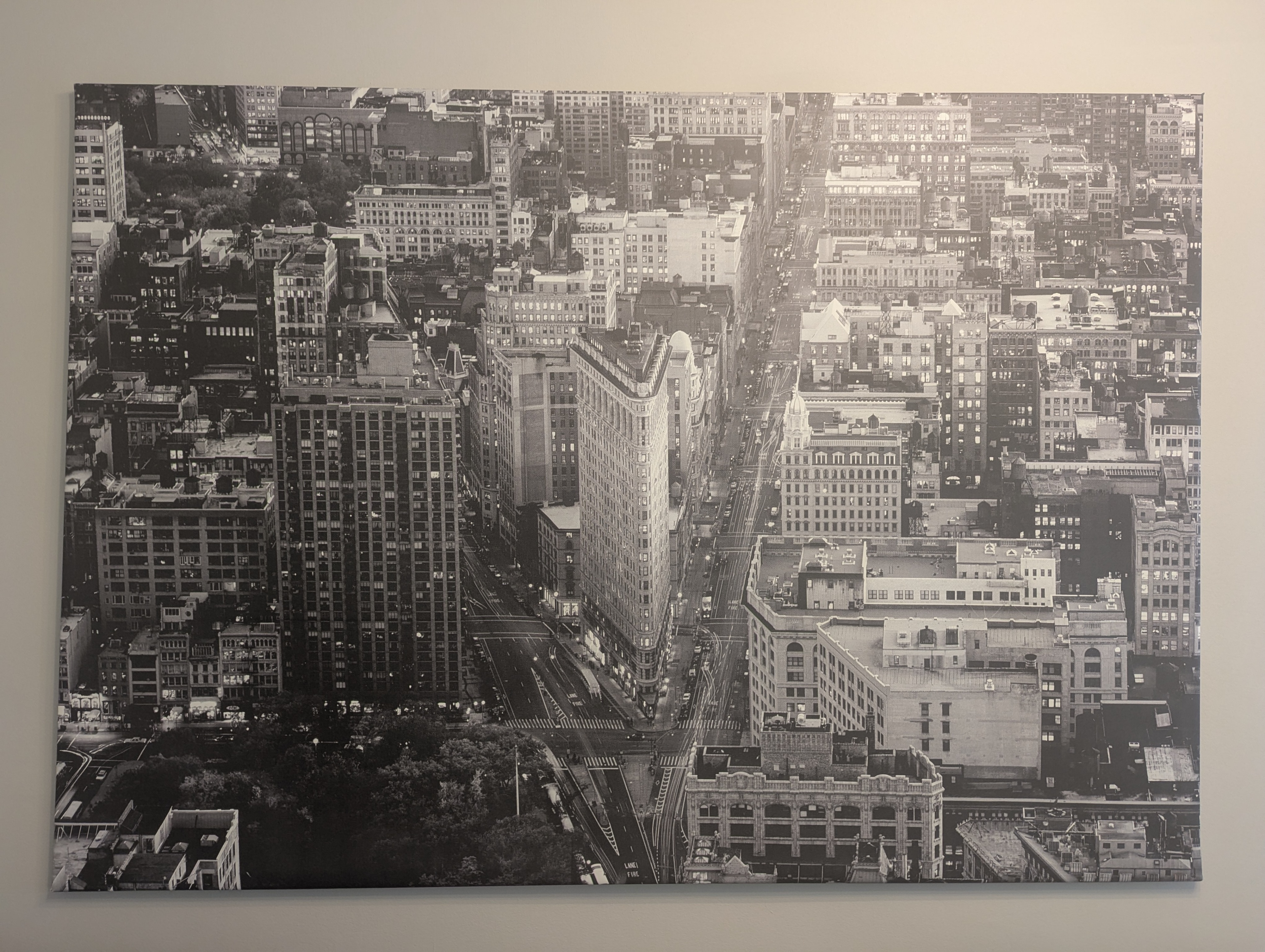 Large Black & White NYC Wall Art Canvas