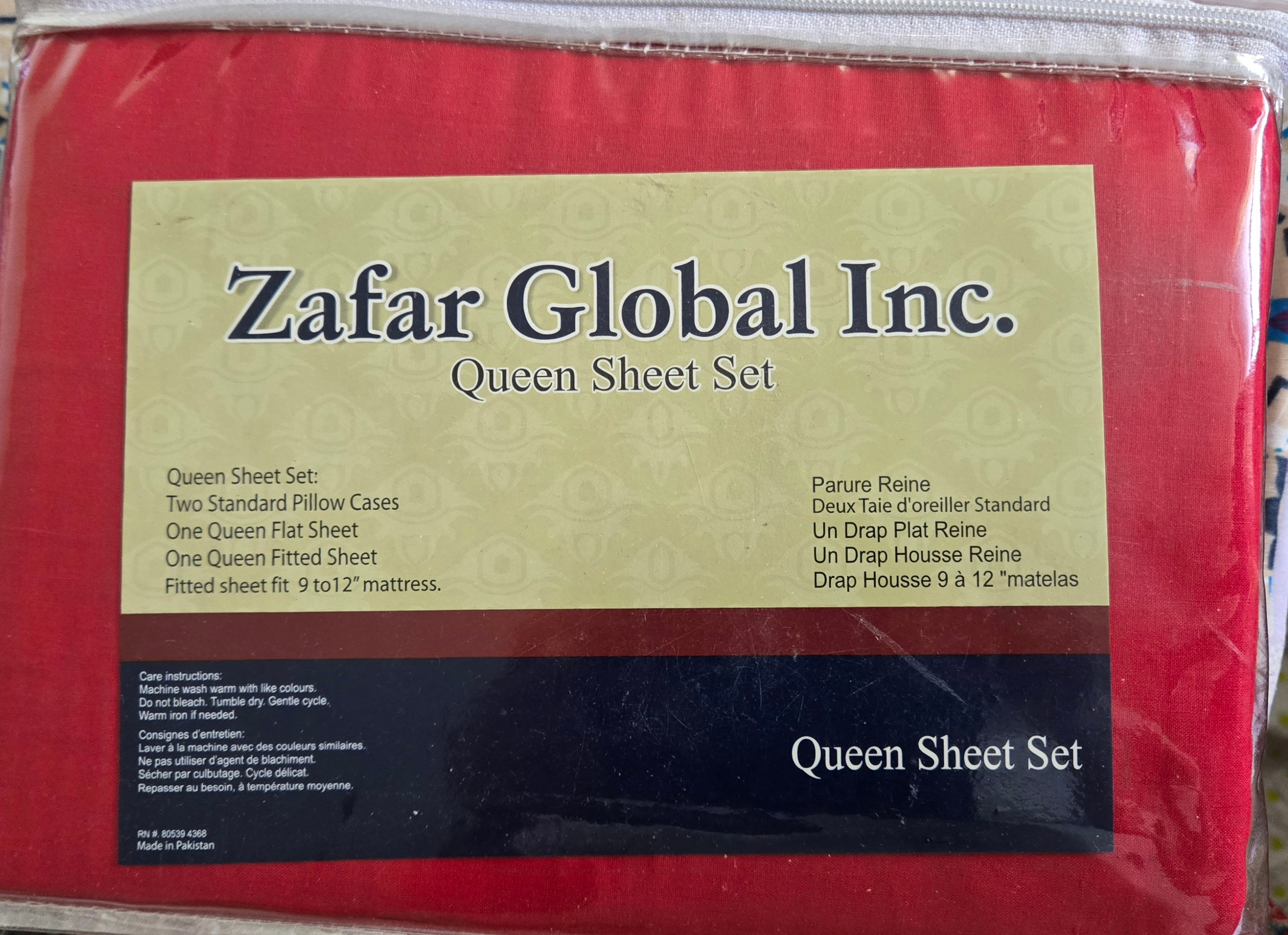 Sold ...Red Queen Size Cotton Bedsheet Set - New - $20 (Pickup) - photo 2