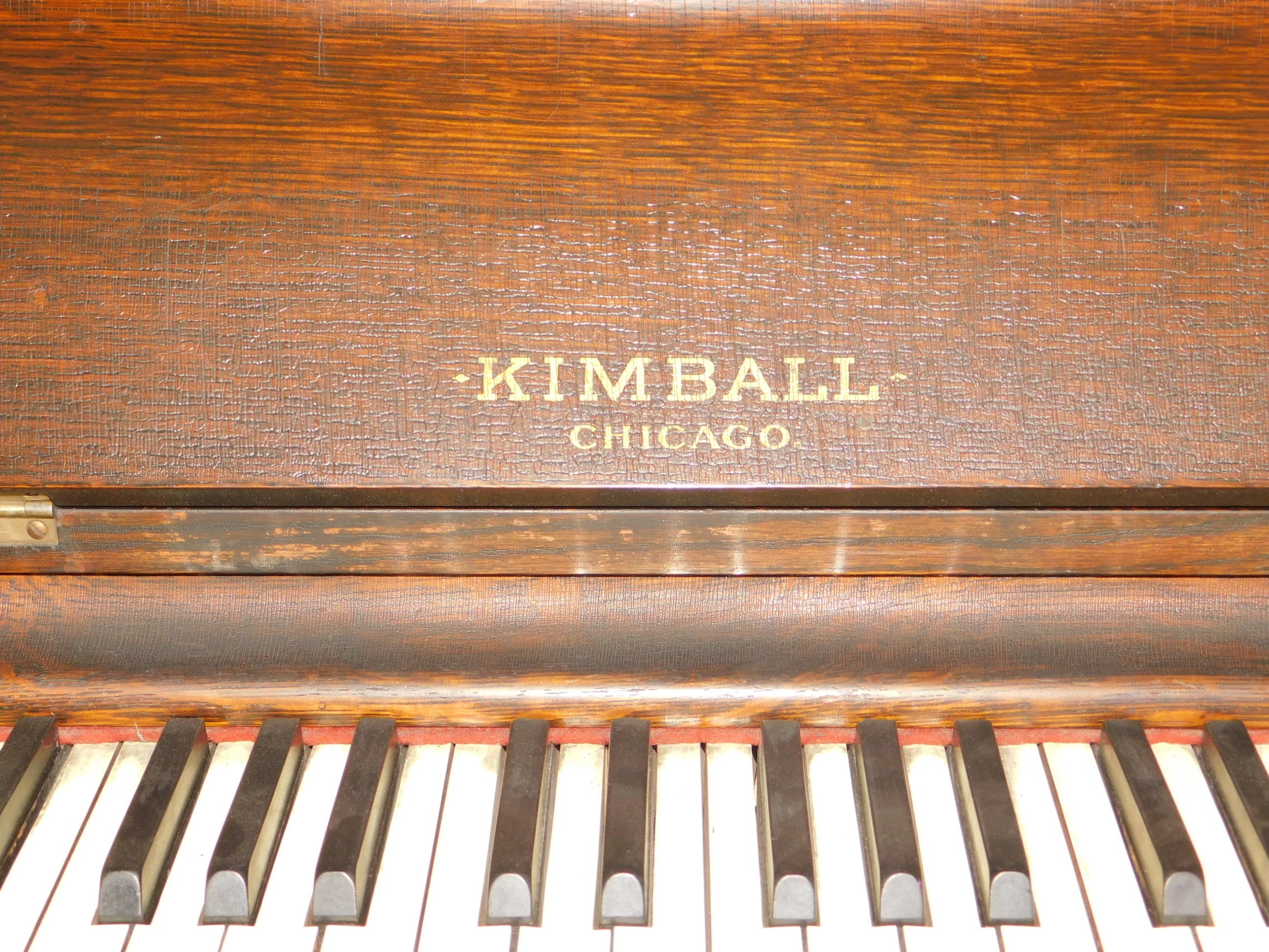 Antique Kimball Upright Piano and Matching Bench - photo 2