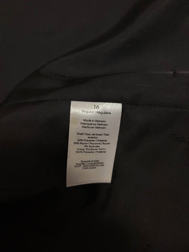 Black Boys Calvin Klein Suit Jacket/Blazer Size 16 - photo 2