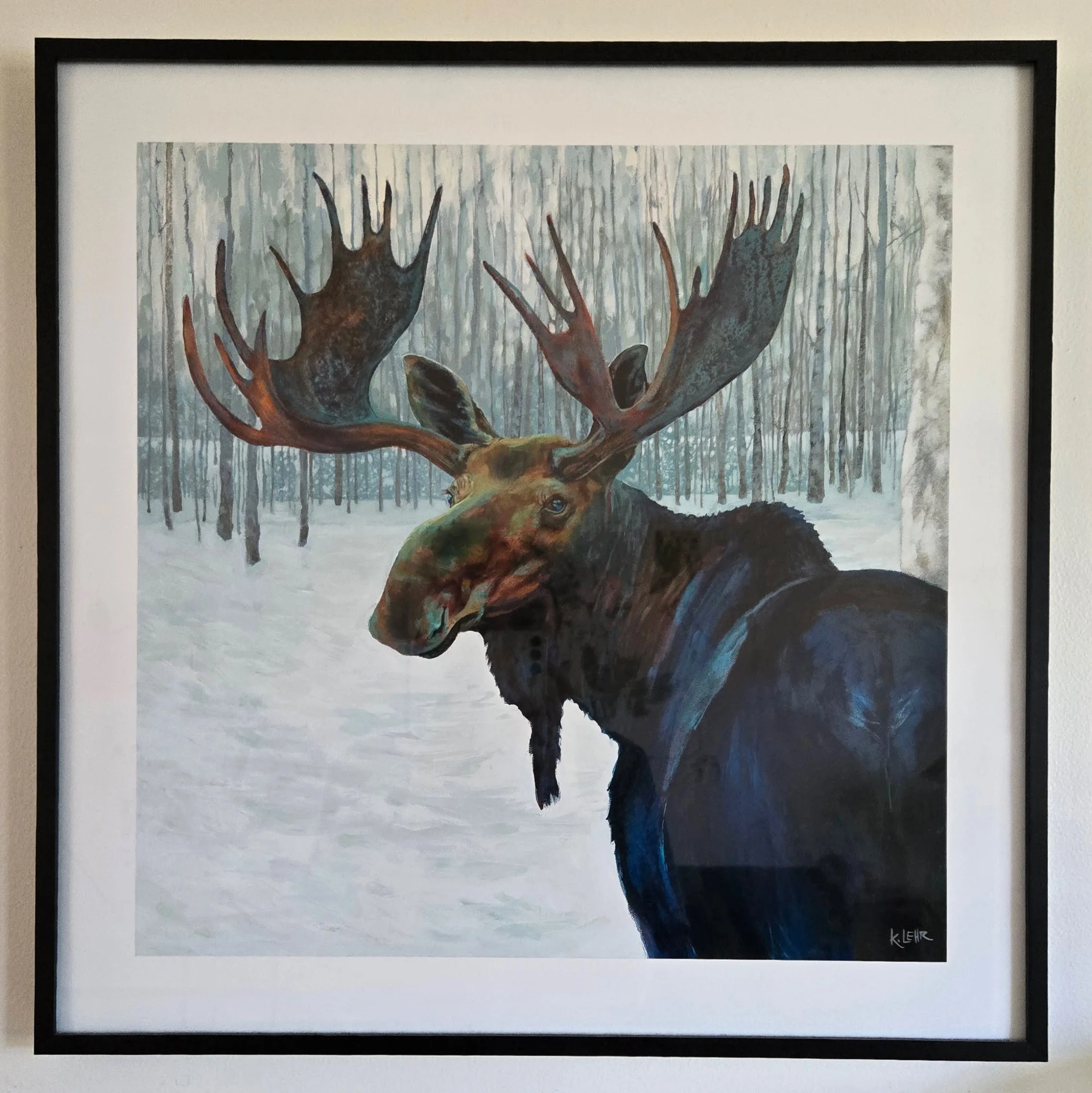 Framed Moose print thumbnail