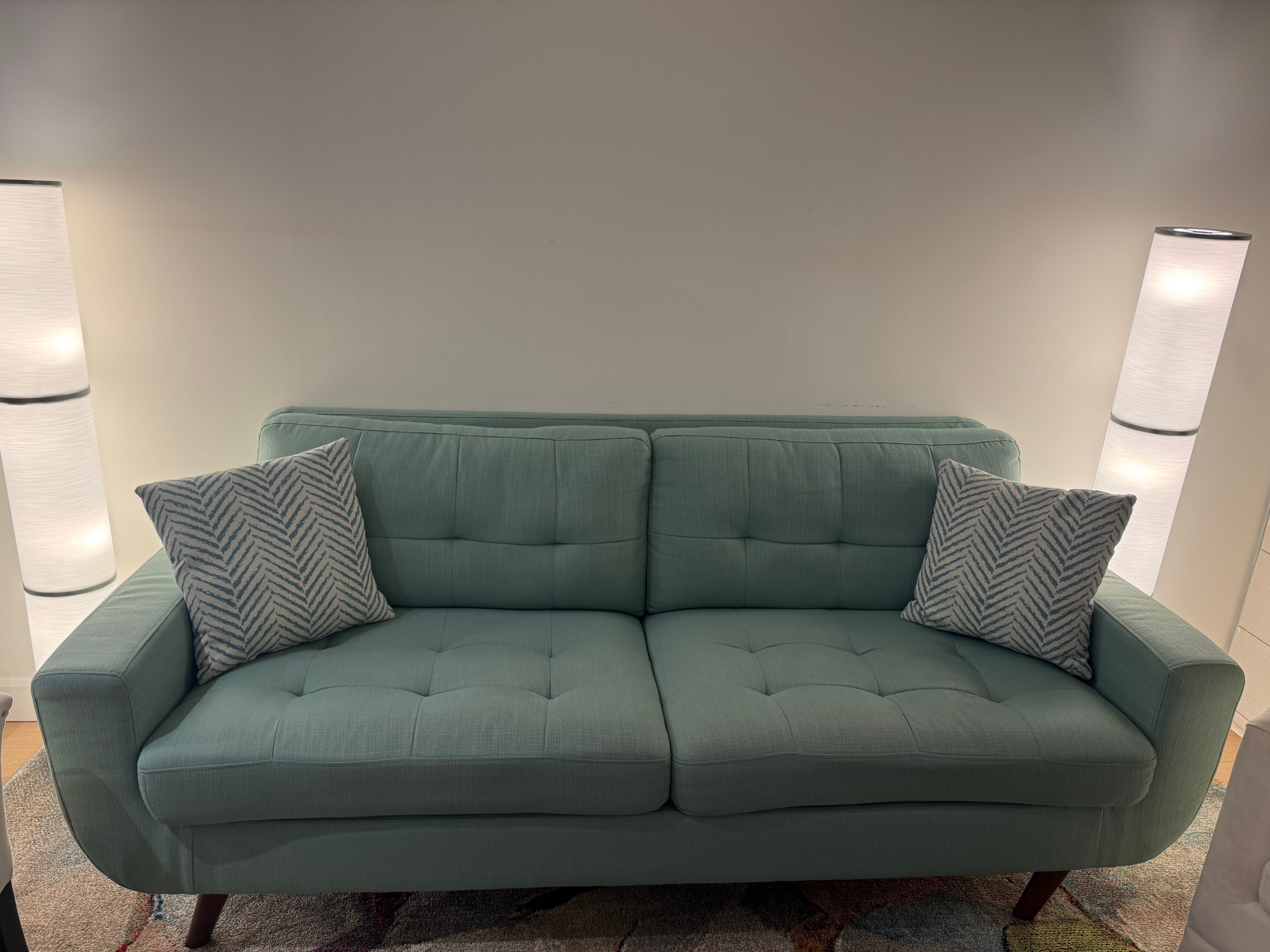 Modern Teal Sofa – 3 Seater - photo 2
