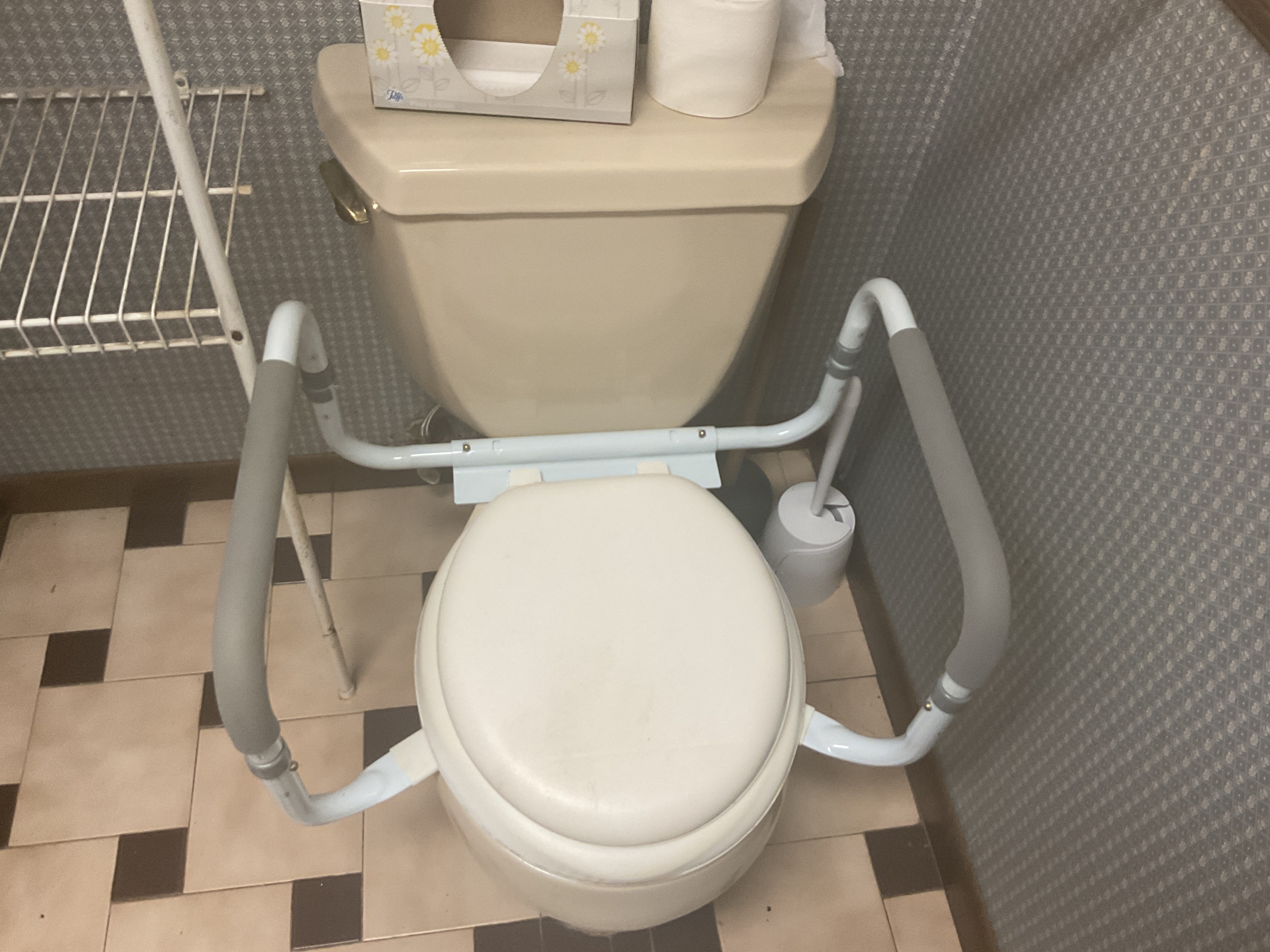 White Bathroom Grab Bar – Safety Support for Toilet Use