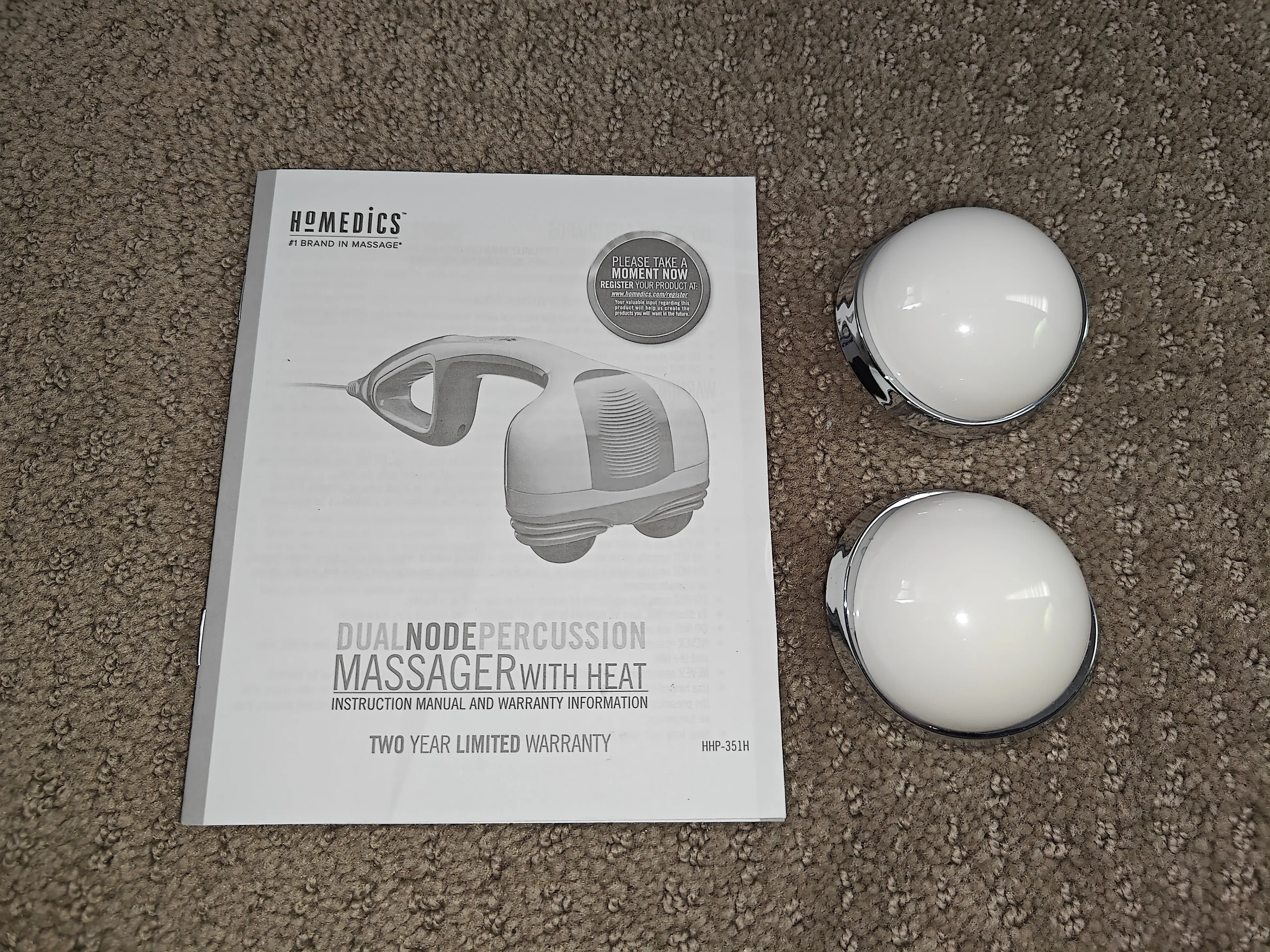 HoMedics Dual Node Percussion Handheld Massager with Heat image indicator(10)