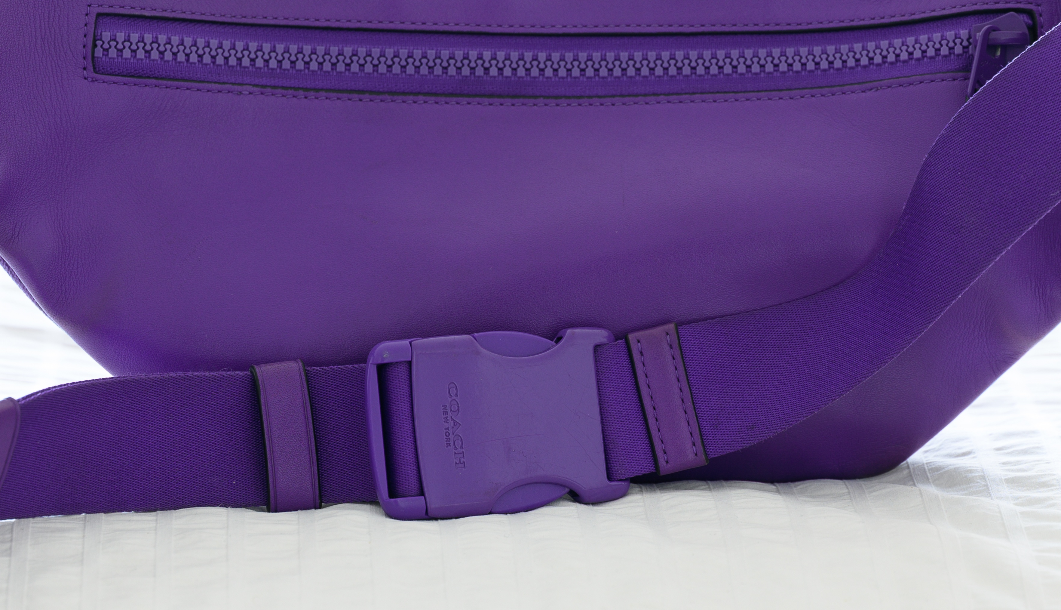 Coach Purple Track Belt Bag in Signature Canvas - photo 4