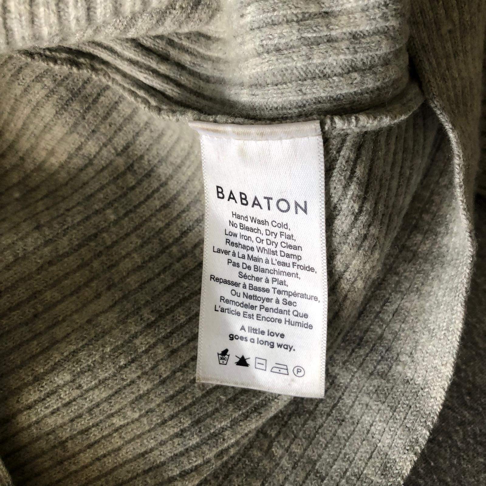 Babaton Aritzia Kitano Ribbed Knit Sweater - Size Small - Grey - photo 5