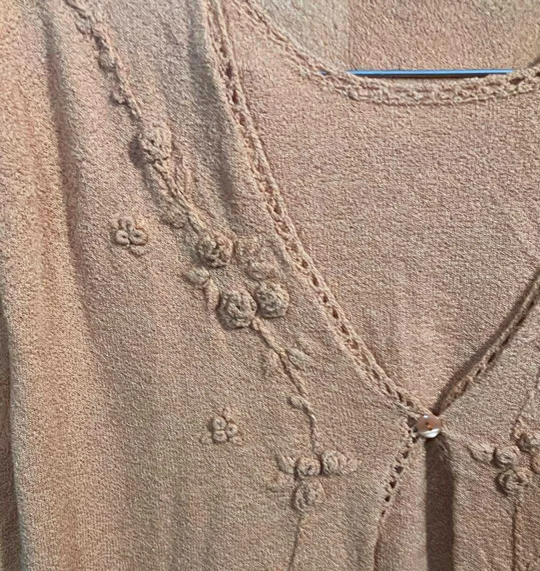 Women Top Orange with Flowers - Size 2X image indicator(2)