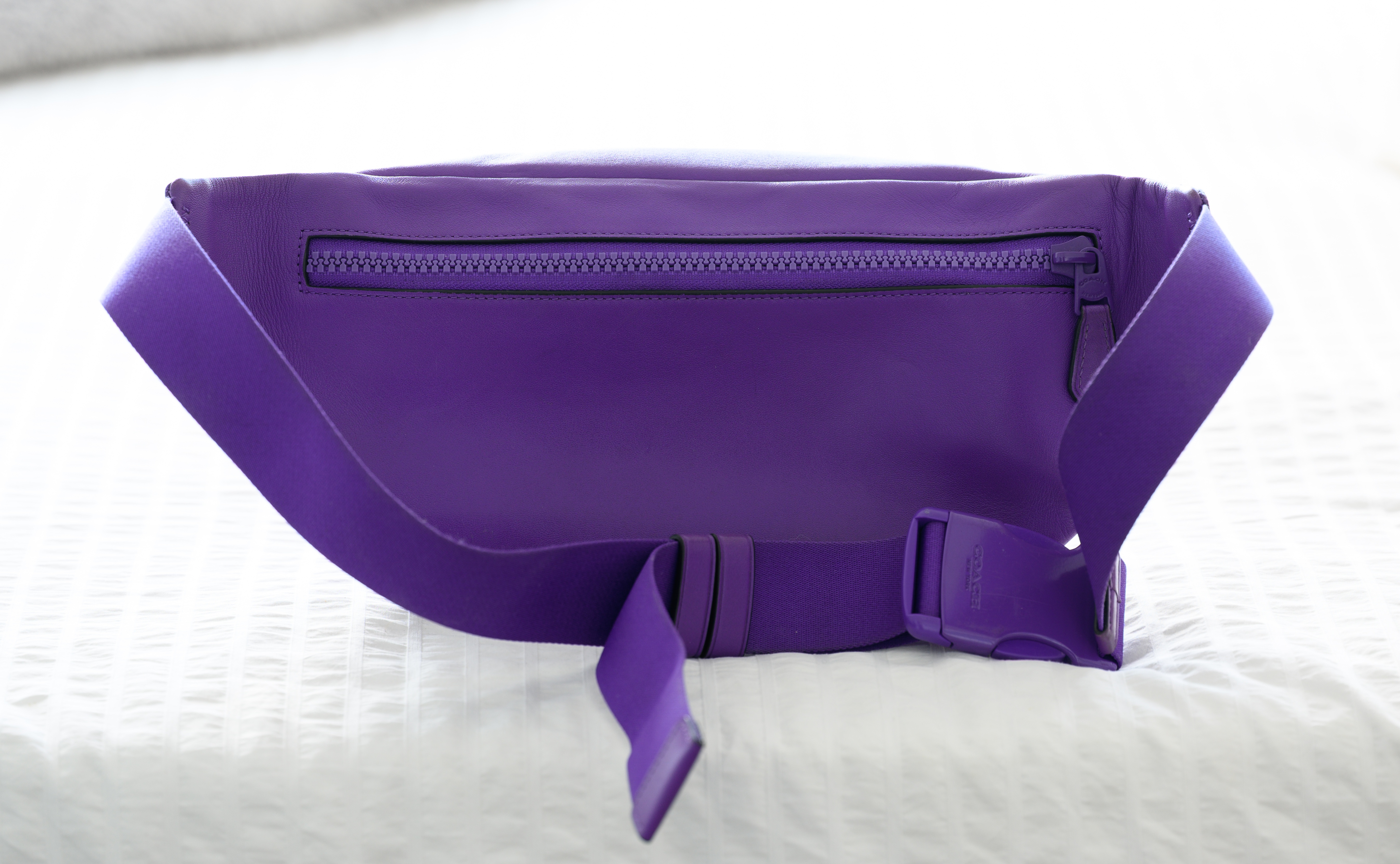 Coach Purple Track Belt Bag in Signature Canvas - photo 2