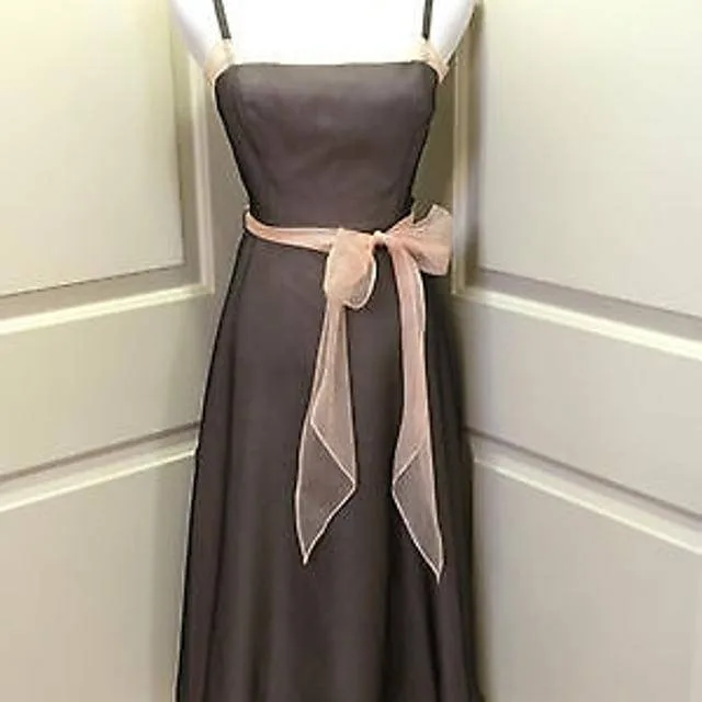 BCBG Max Azria Pink & Black Silk Tulle Cocktail Dress thumbnail