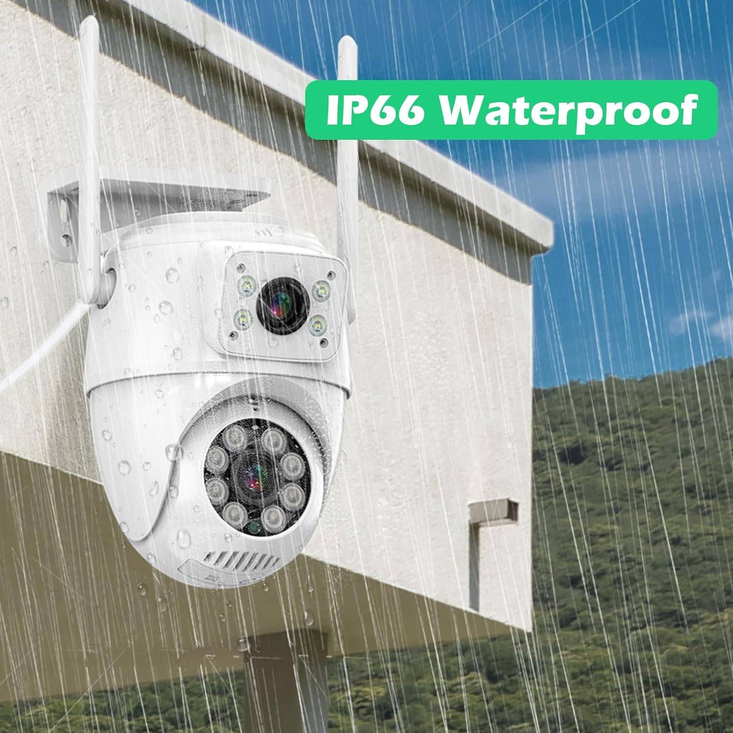 6MP Dual Lens WiFi PTZ Security Camera: 360° Protection