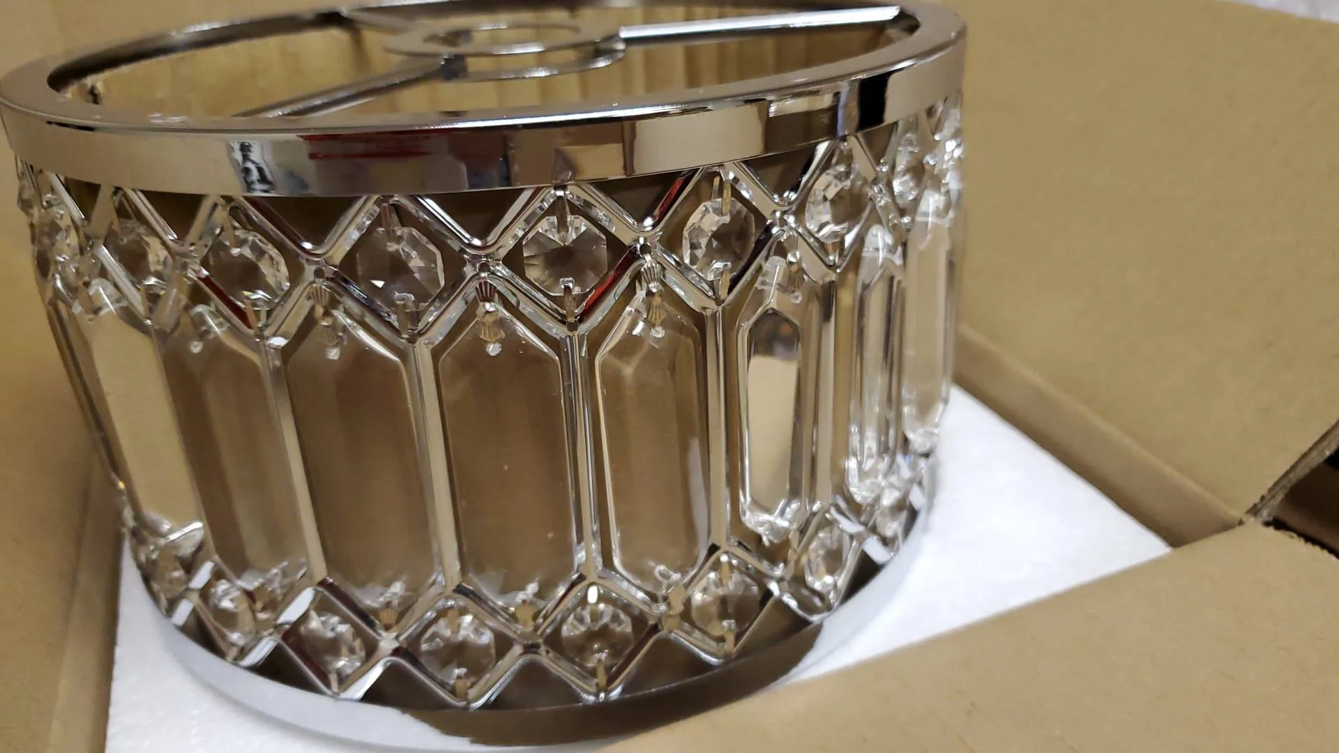 Crystal Ceiling Light Fixture - Chrome image indicator(2)