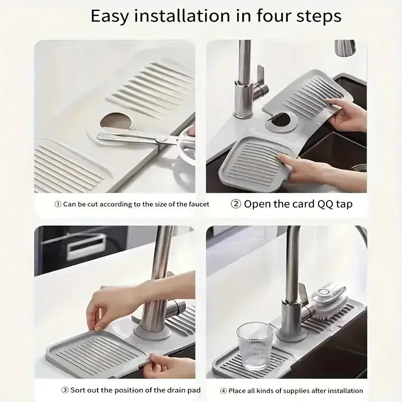 Kitchen/bathroom faucet mat holder image indicator(6)