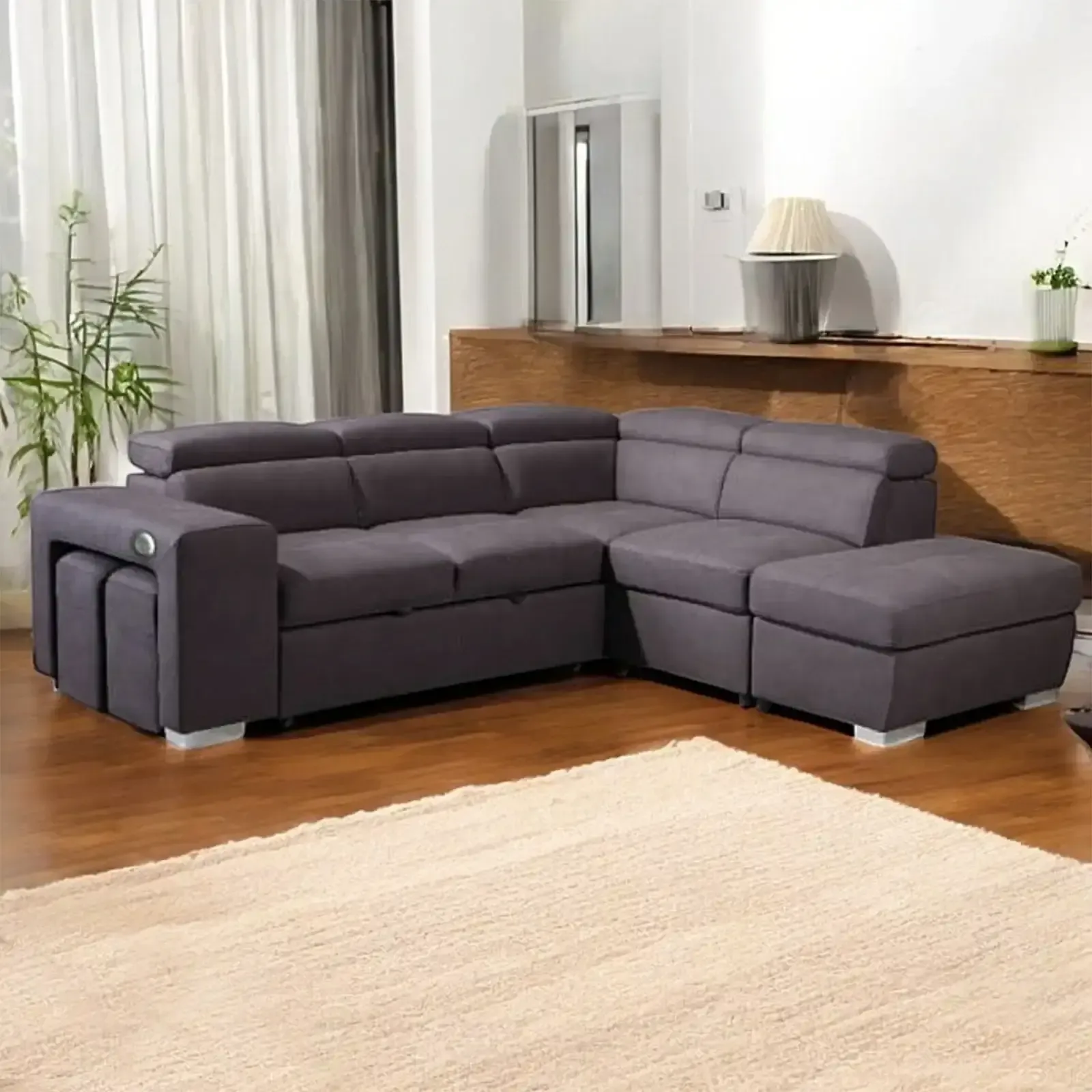 New Classy Sectional Sofa Bed With Corner Chaise Now On Sale thumbnail