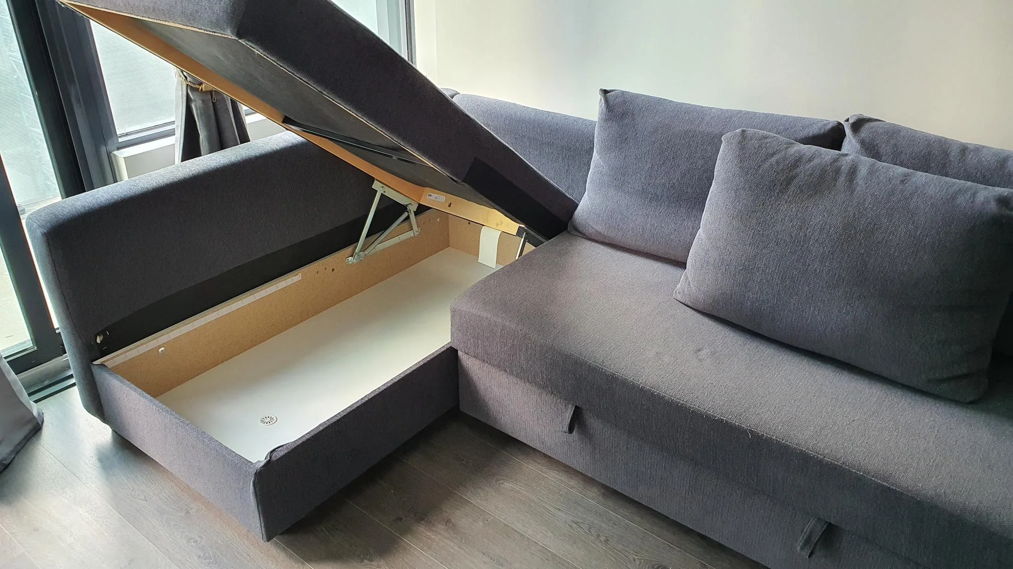 IKEA (FRIHETEN) L-shaped Corner Sofa/Bed with Storage image indicator(2)