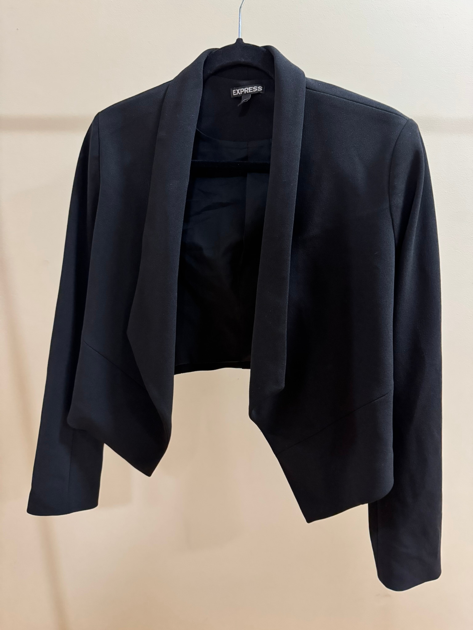 Women's Cropped Black Blazer (Size Small) (Brand: Express)