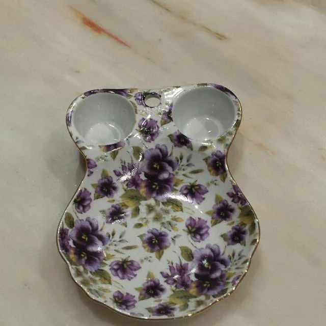 Royal Etleda Fine Porcelain Egg Dish Vintage Kitchenware thumbnail