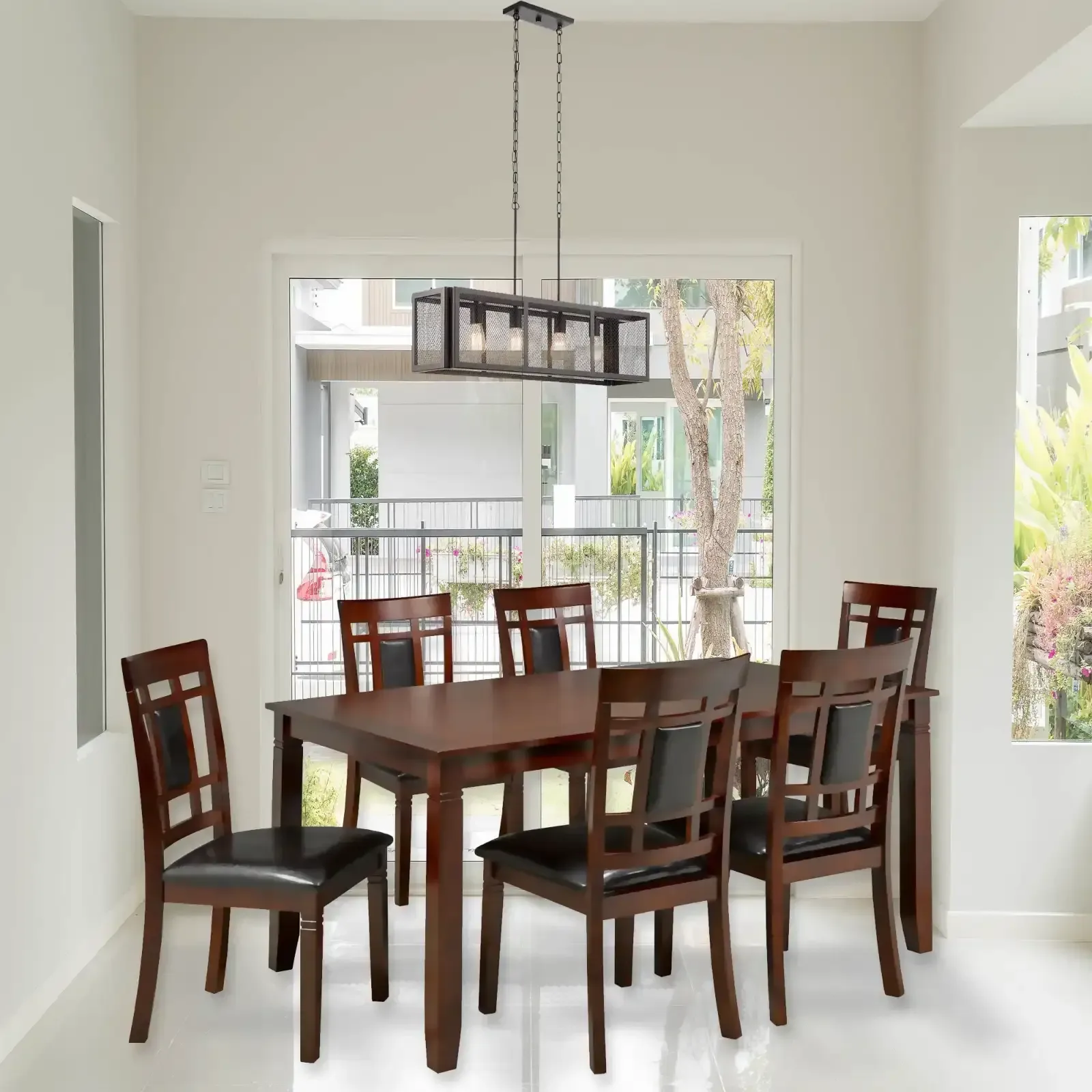 New Solid Wooden Dining Table set For 6 Person Amazing Sale thumbnail