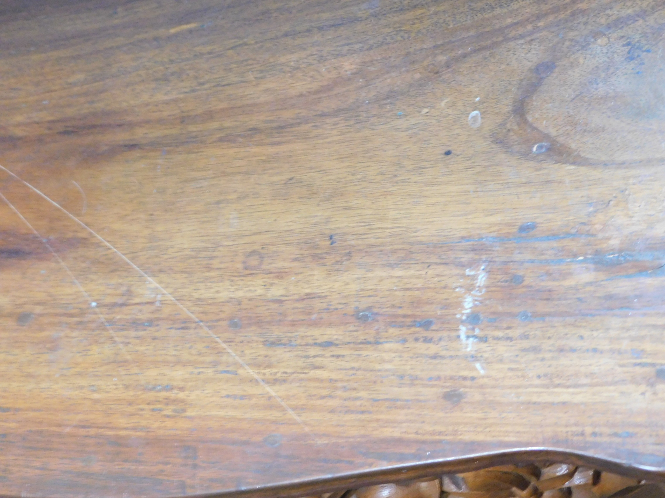 Elegant Antique Solid Wood Demilune Table - photo 4