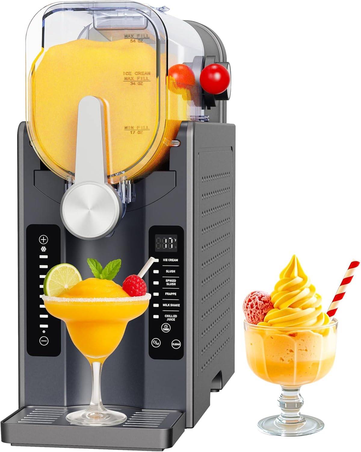 No-Ice Slushie Maker Auto-Clean, 6 Presets, RealTime Temp