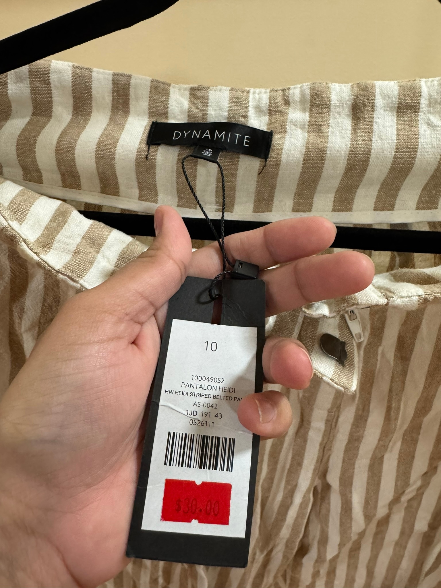 Dynamite Stripped Linen Pants - Size 10 - New With Tags - photo 4