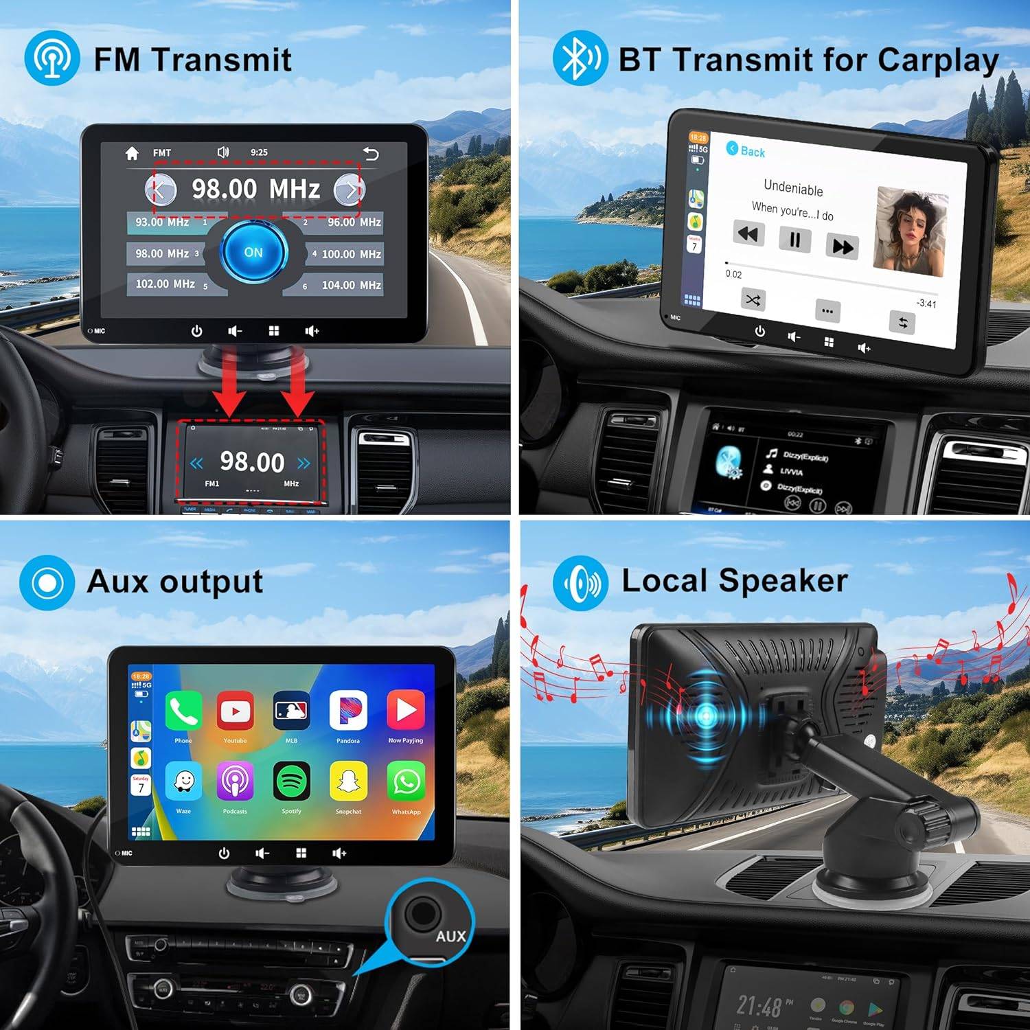 2024 7" Wireless CarPlay & Android Auto HD Car Stereo - photo 5