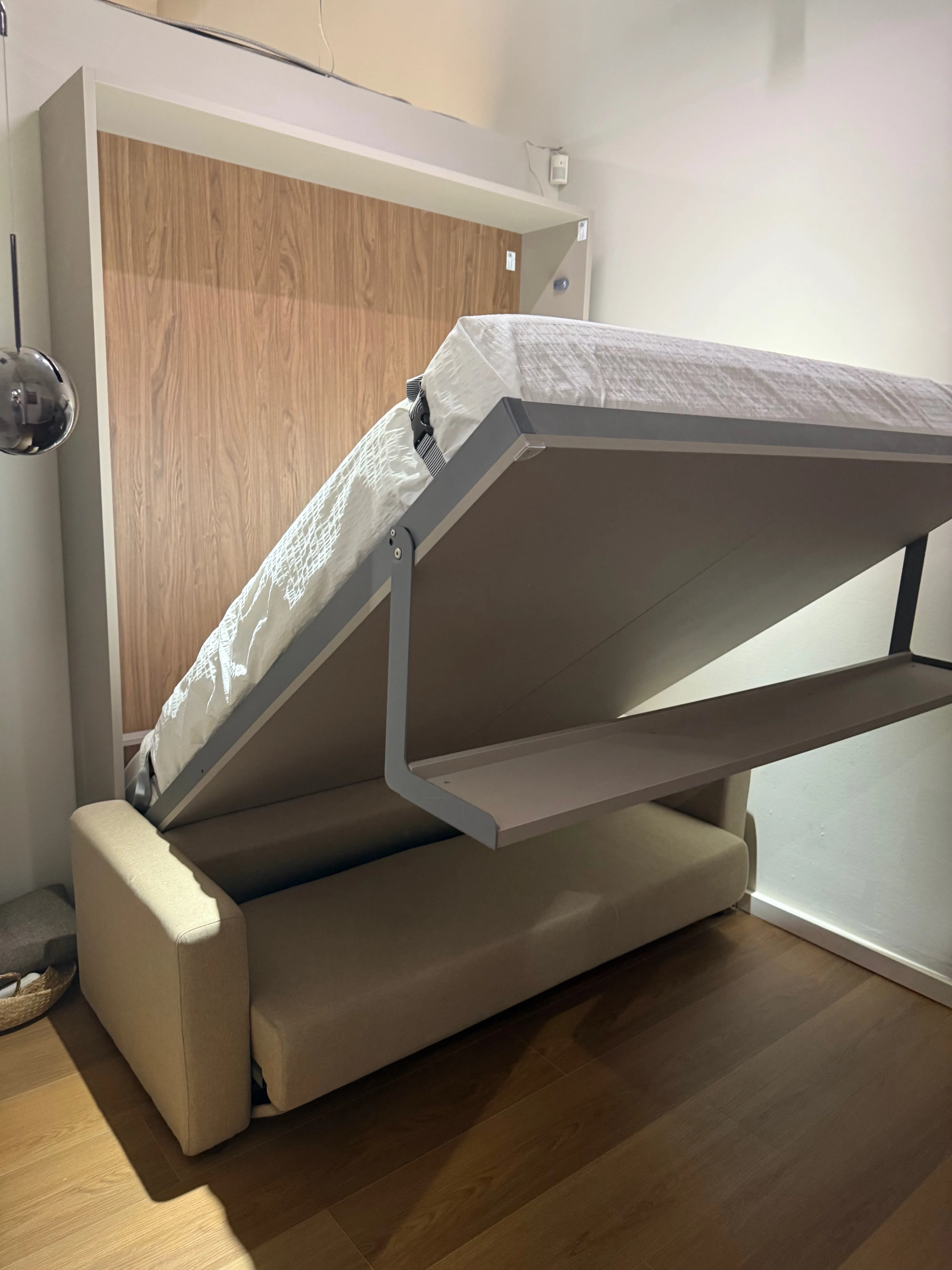Queen Size Wall Bed and Couch (Mattress and couch included!!) thumbnail