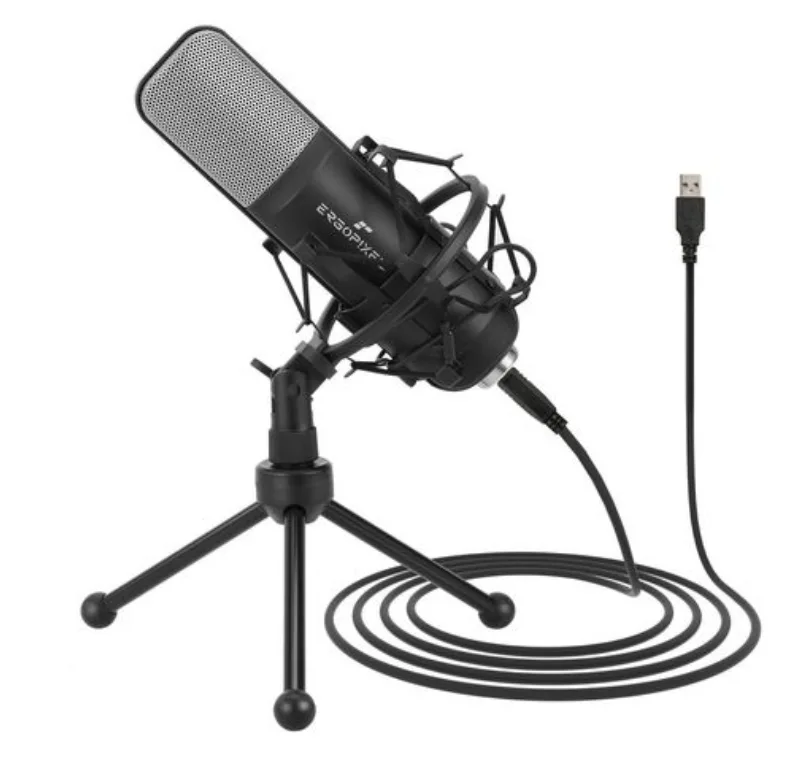 Rarely used - Ergopixel Studio Microphone with Tripod - Black