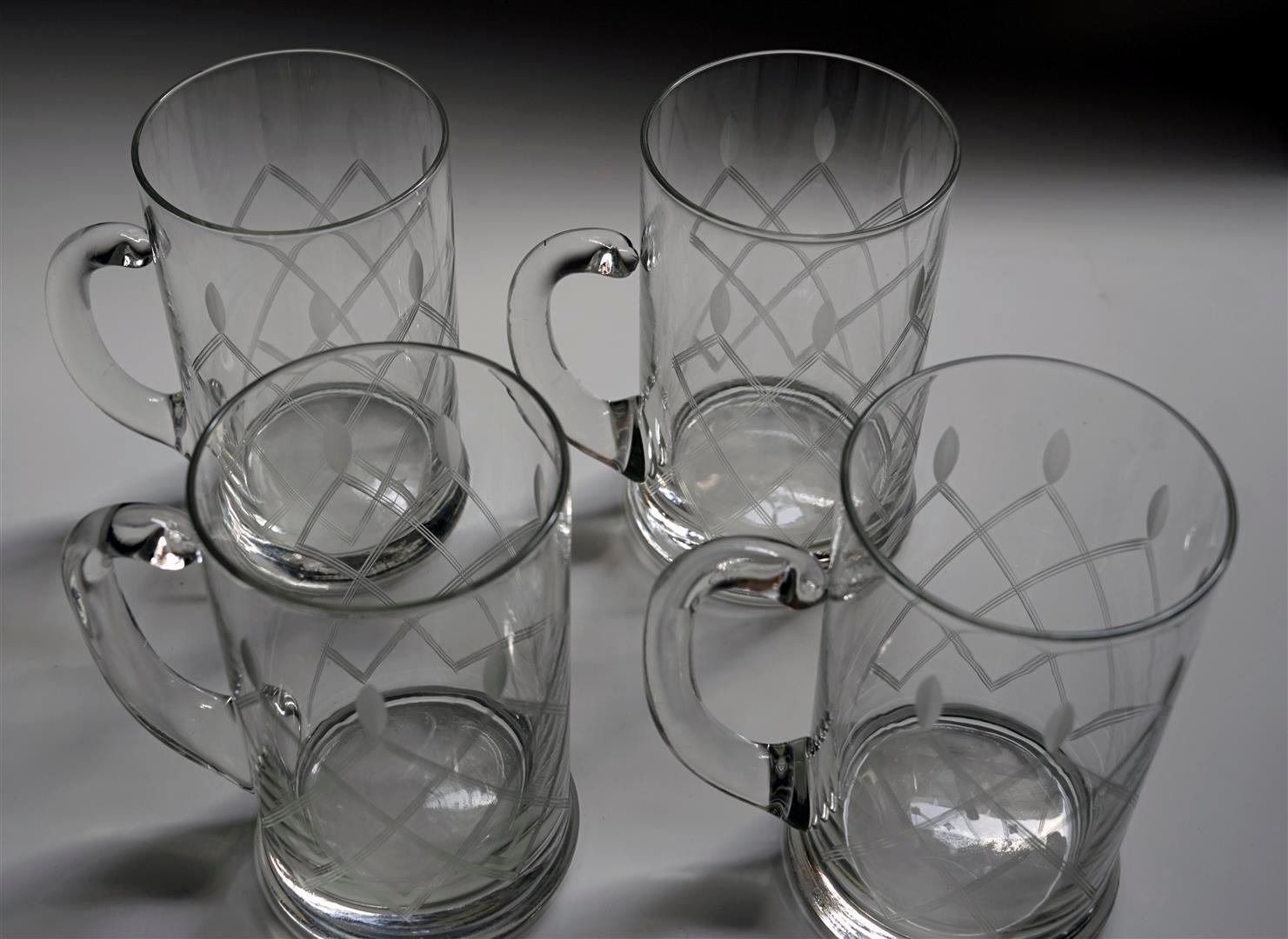 Set of 4 Vintage Crystal Beer Mugs - $100 NOS - photo 5